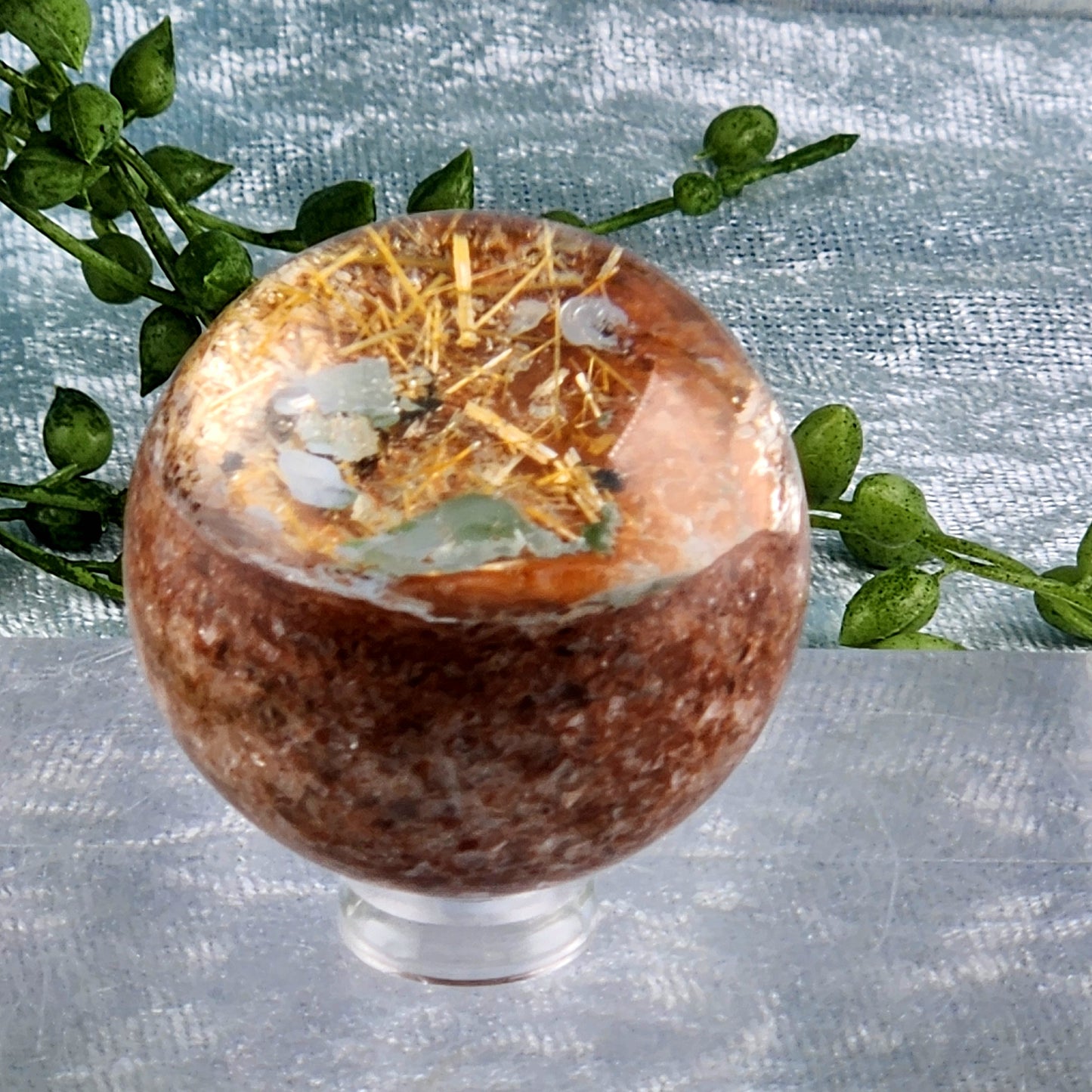 Gold Rutile Sphere