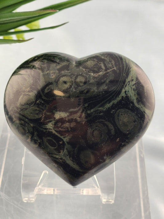 Kambaba Jasper Puffy Heart