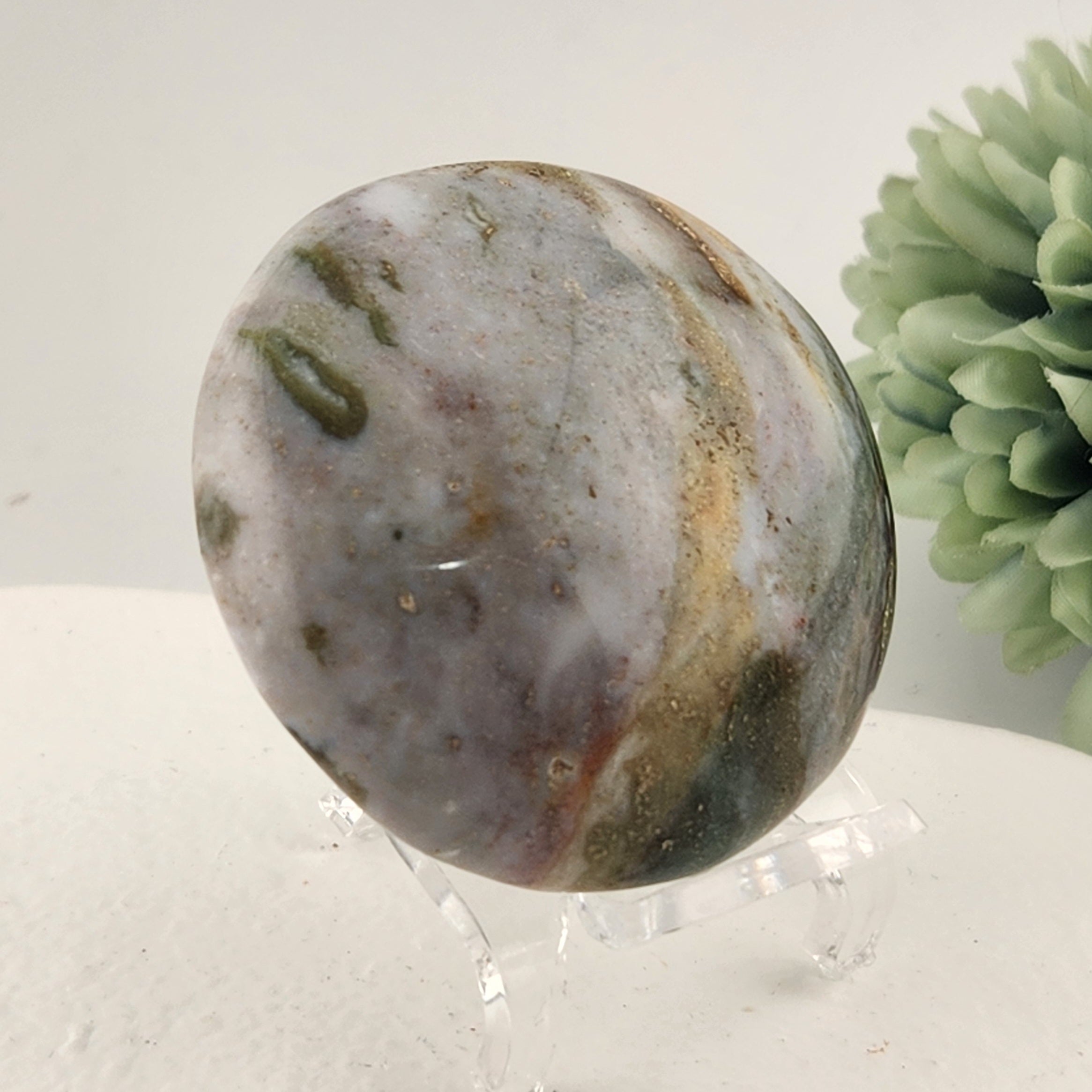 Ocean Jasper Pebble/Palm