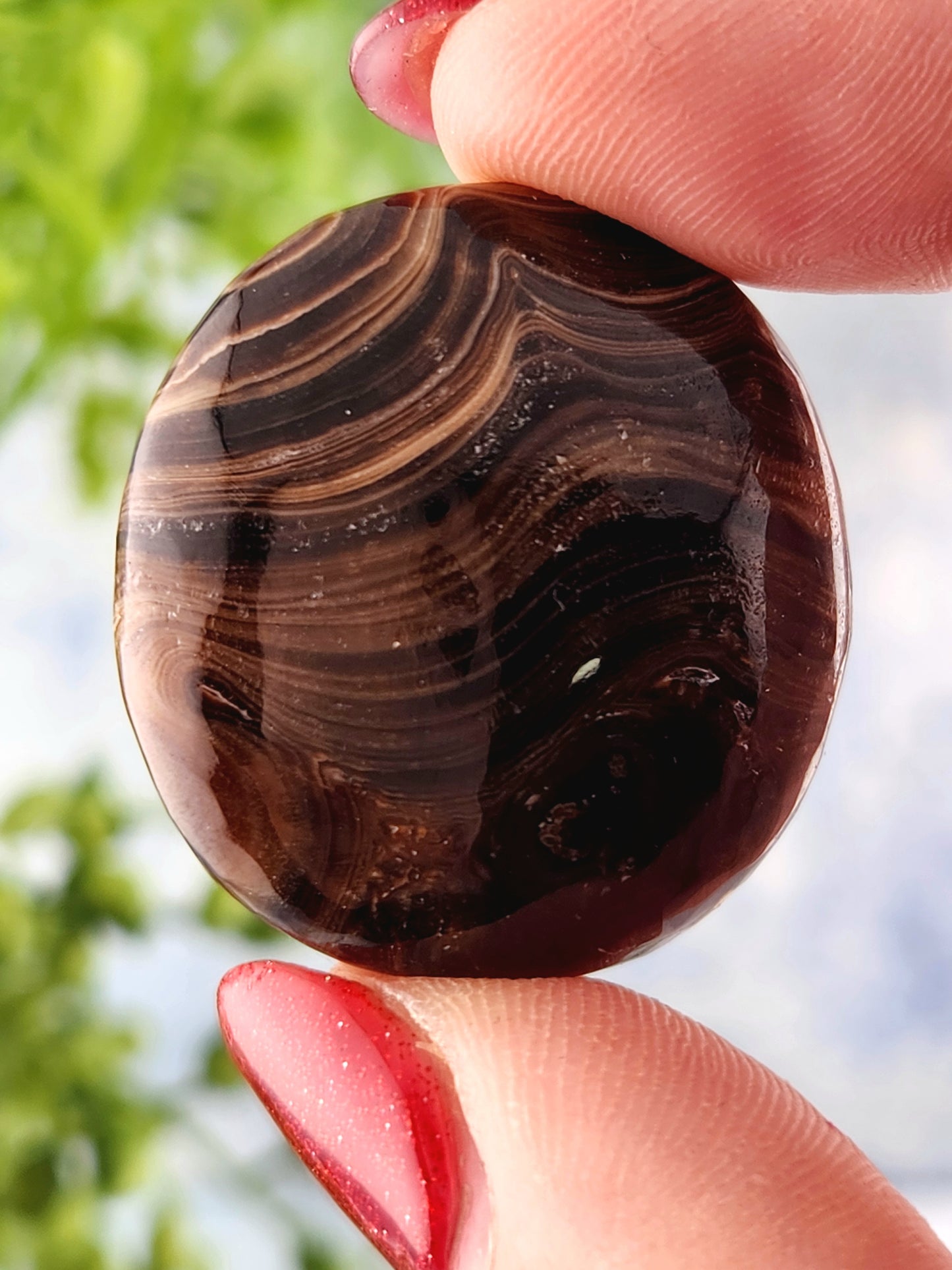 Mini Chocolate Calcite Flat Stone