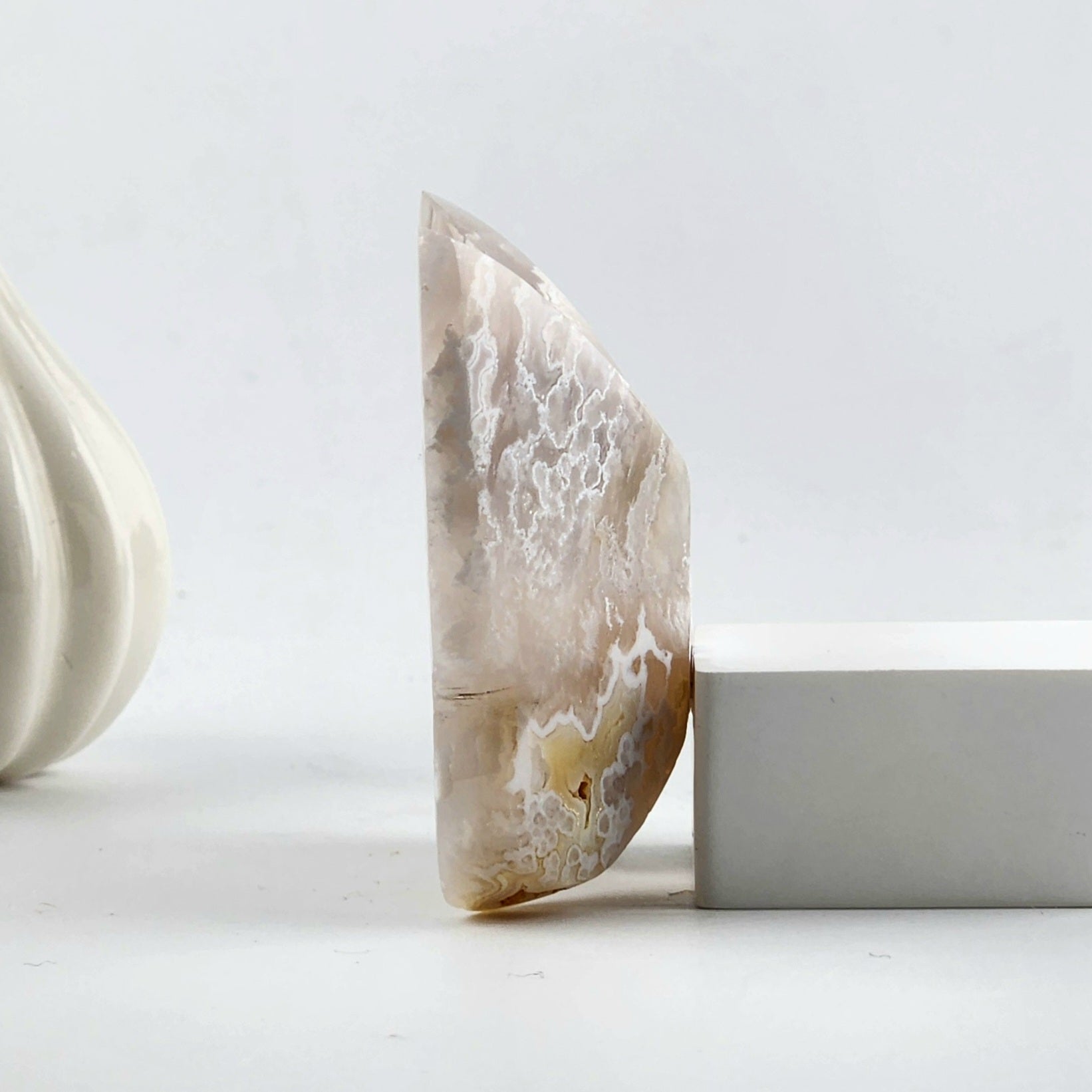 White Plume Agate 3D Butterfly