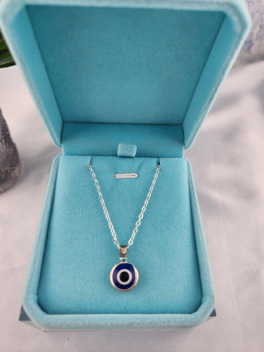 Evil Eye Silver Plated Necklace