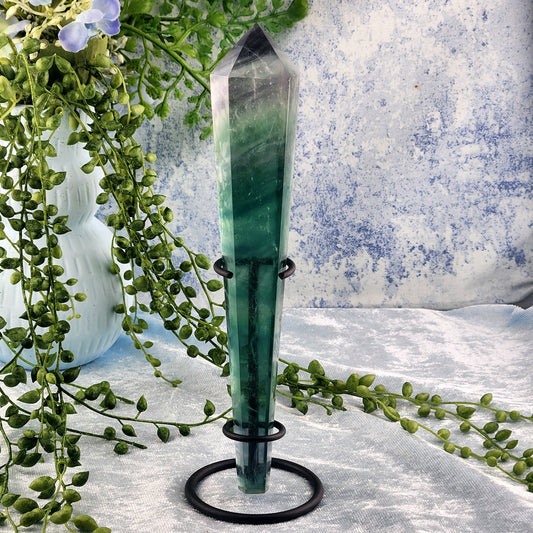 Fluorite Wand on Stand