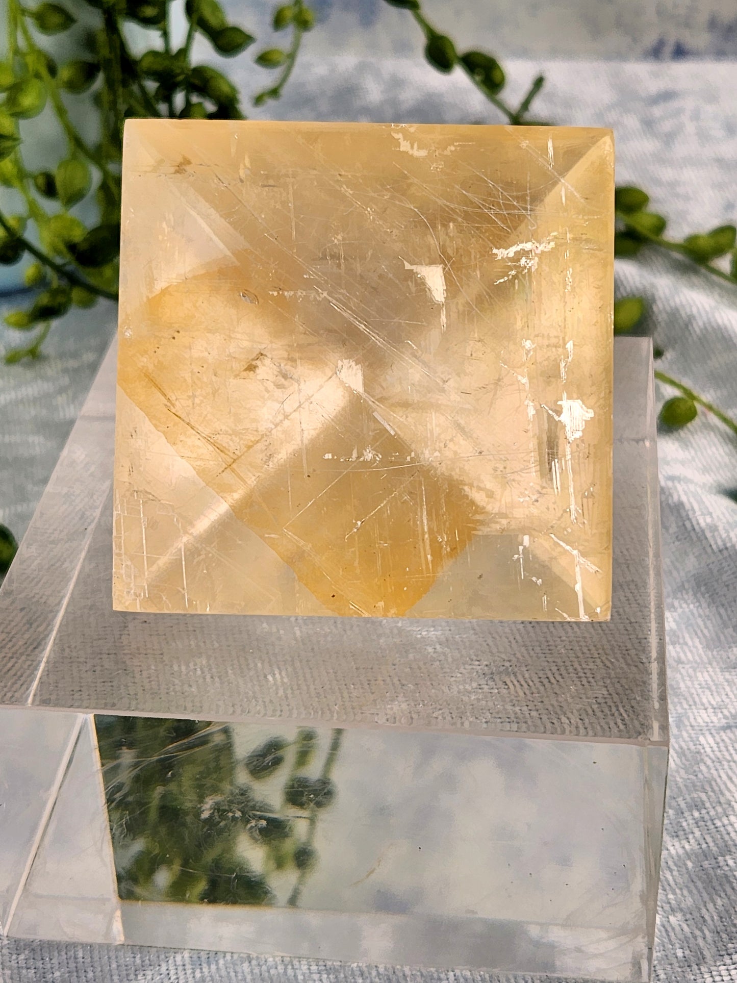 Optical Calcite Pyramid