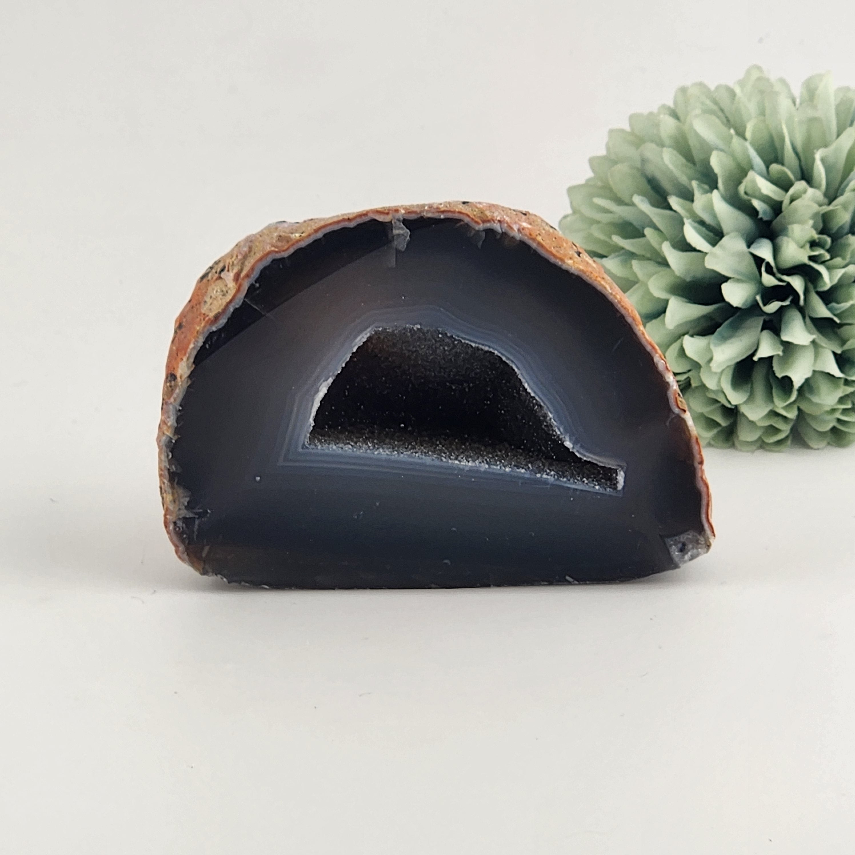 Dark Blue Druzy Agate Geode