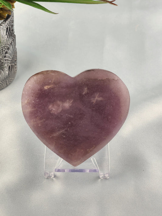 Lepidolite Heart