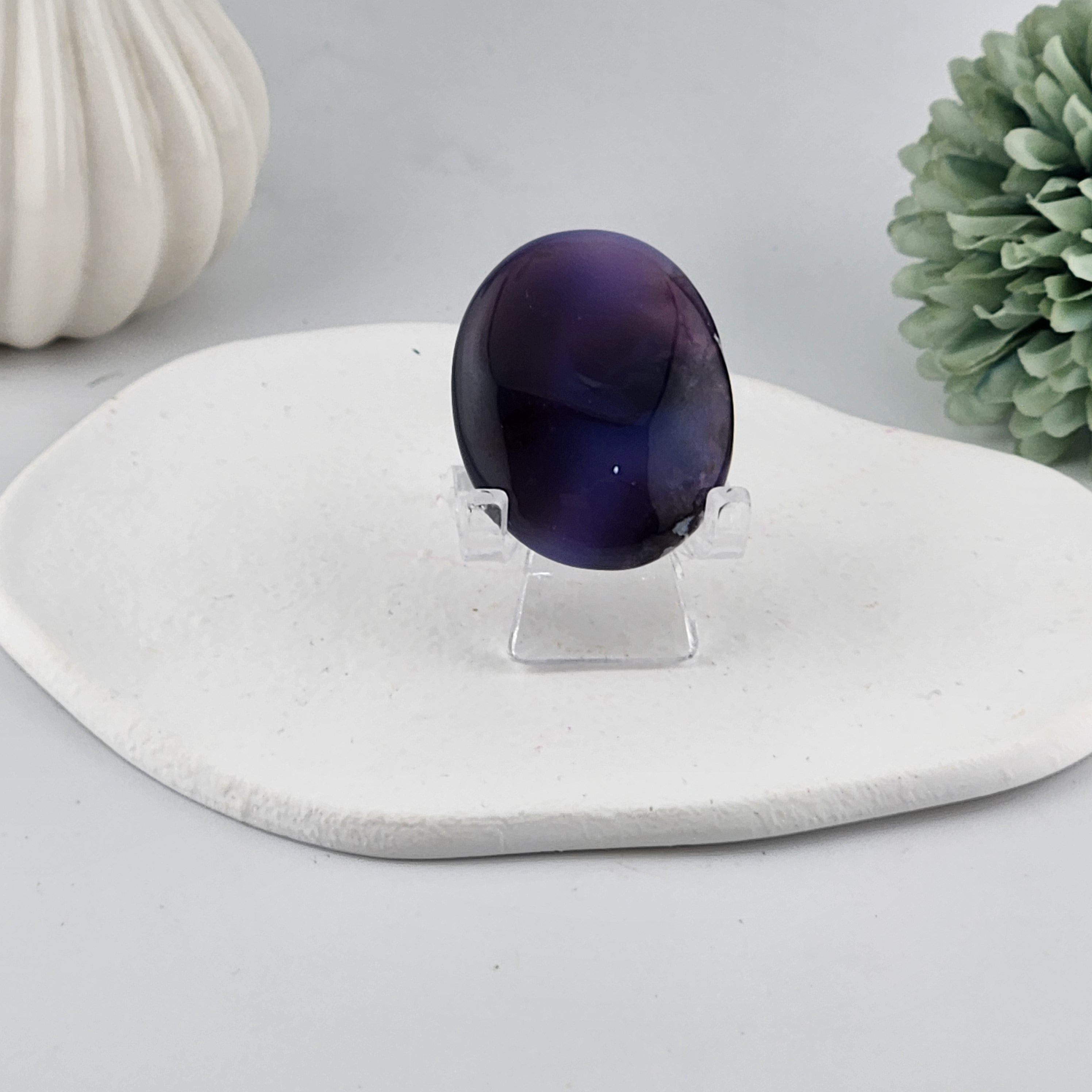 Blue Flower Agate Palmstone
