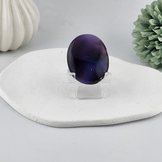 Blue Flower Agate Palmstone