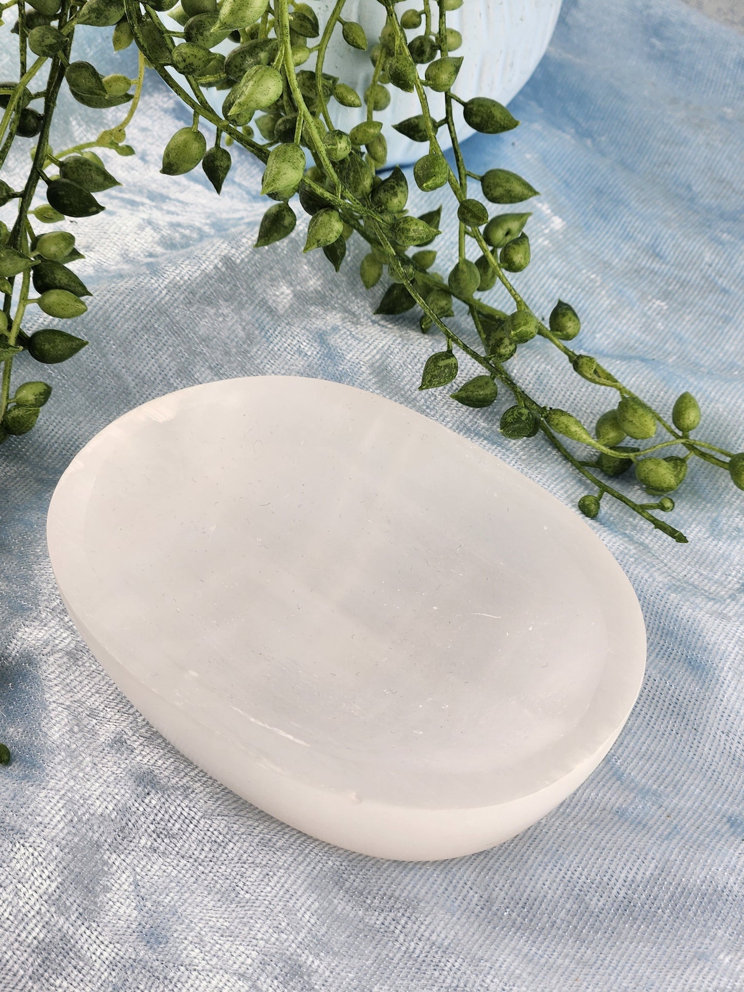 Selenite Oval Bowl