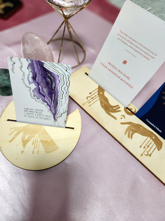 Wooden Tarot/Affirmation Card Holder