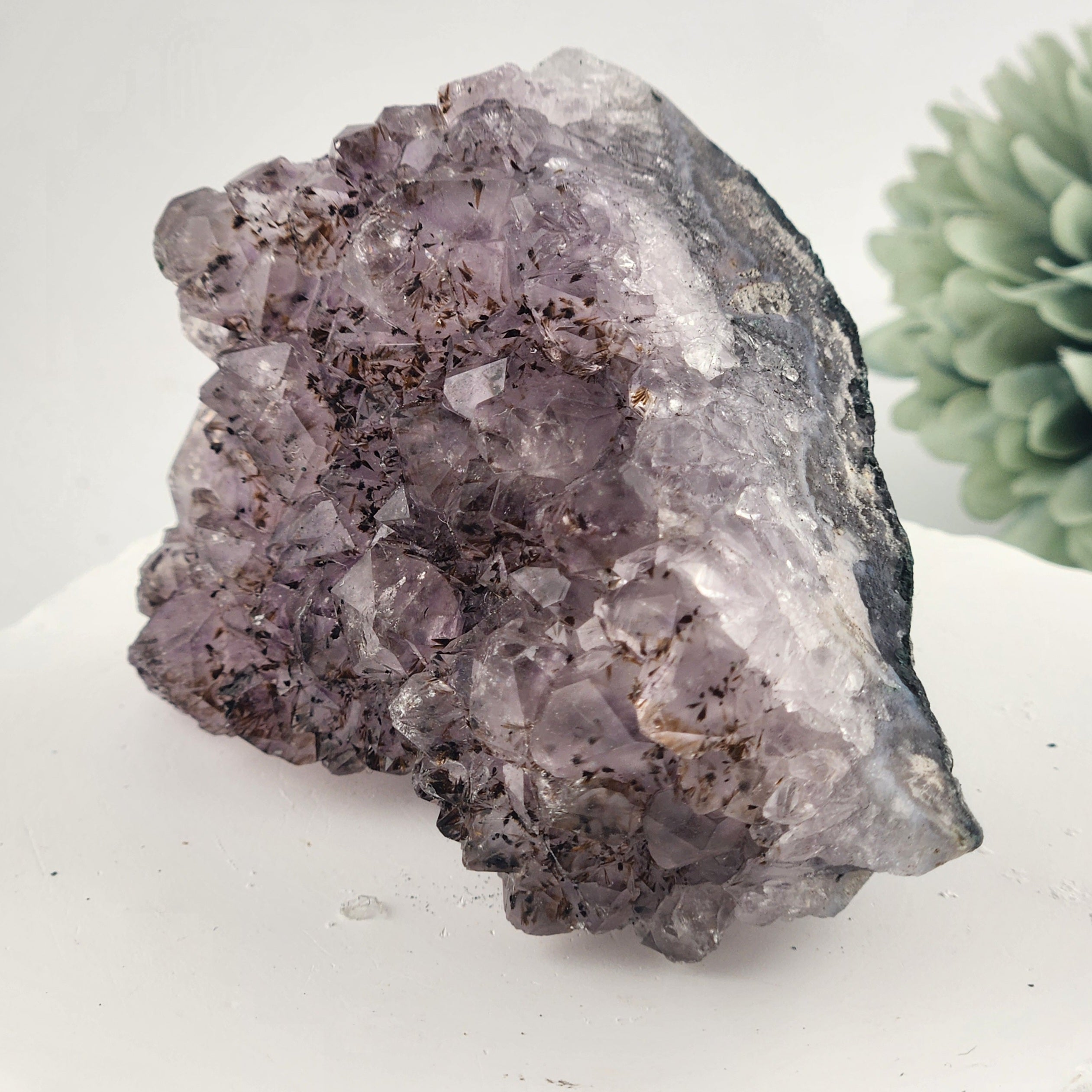 Amethyst With Gold Rutile Inclusions