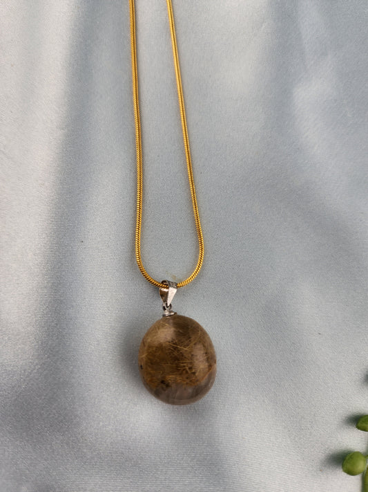 Gold Rutile Pendant