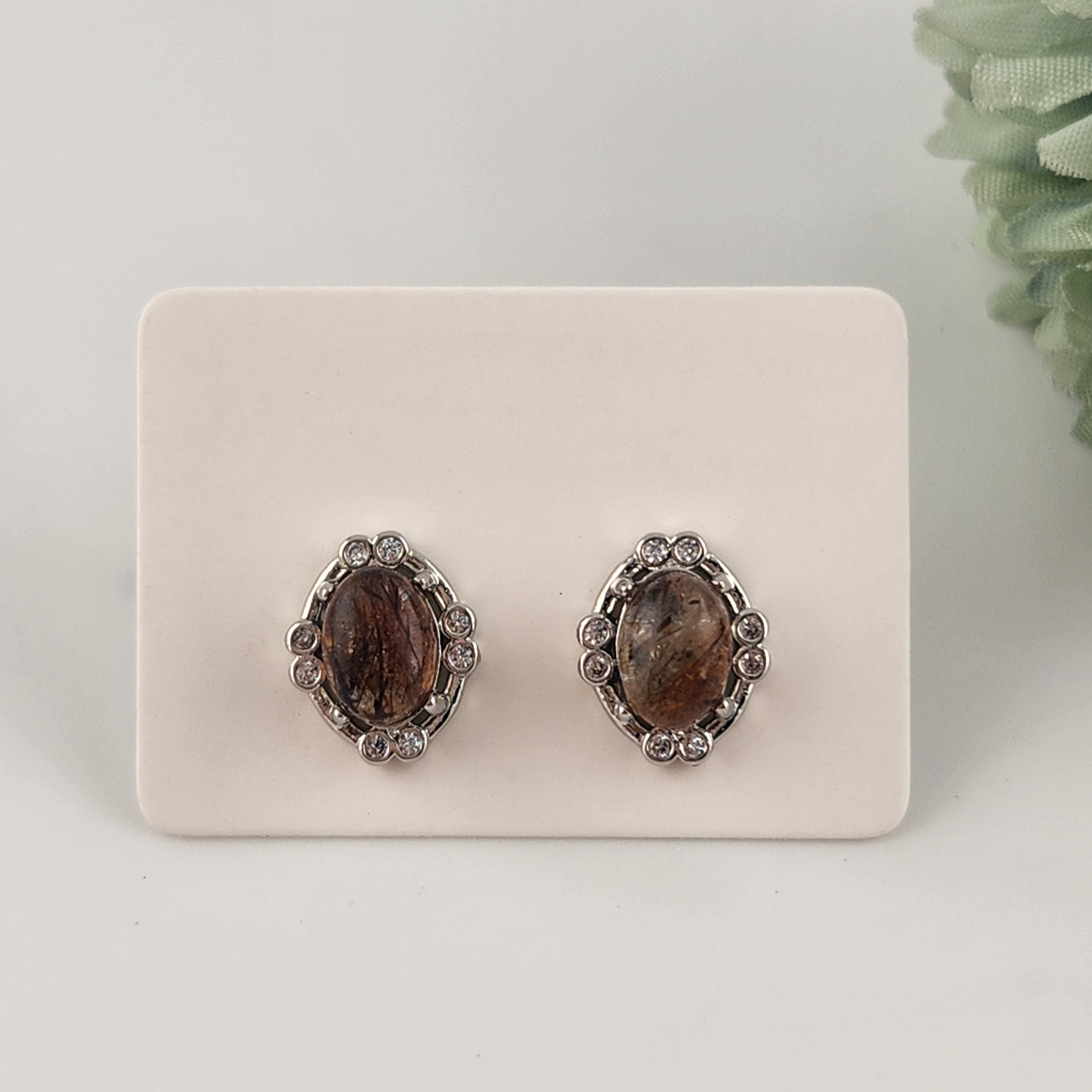 Copper Rutile Quartz S295 Earrings