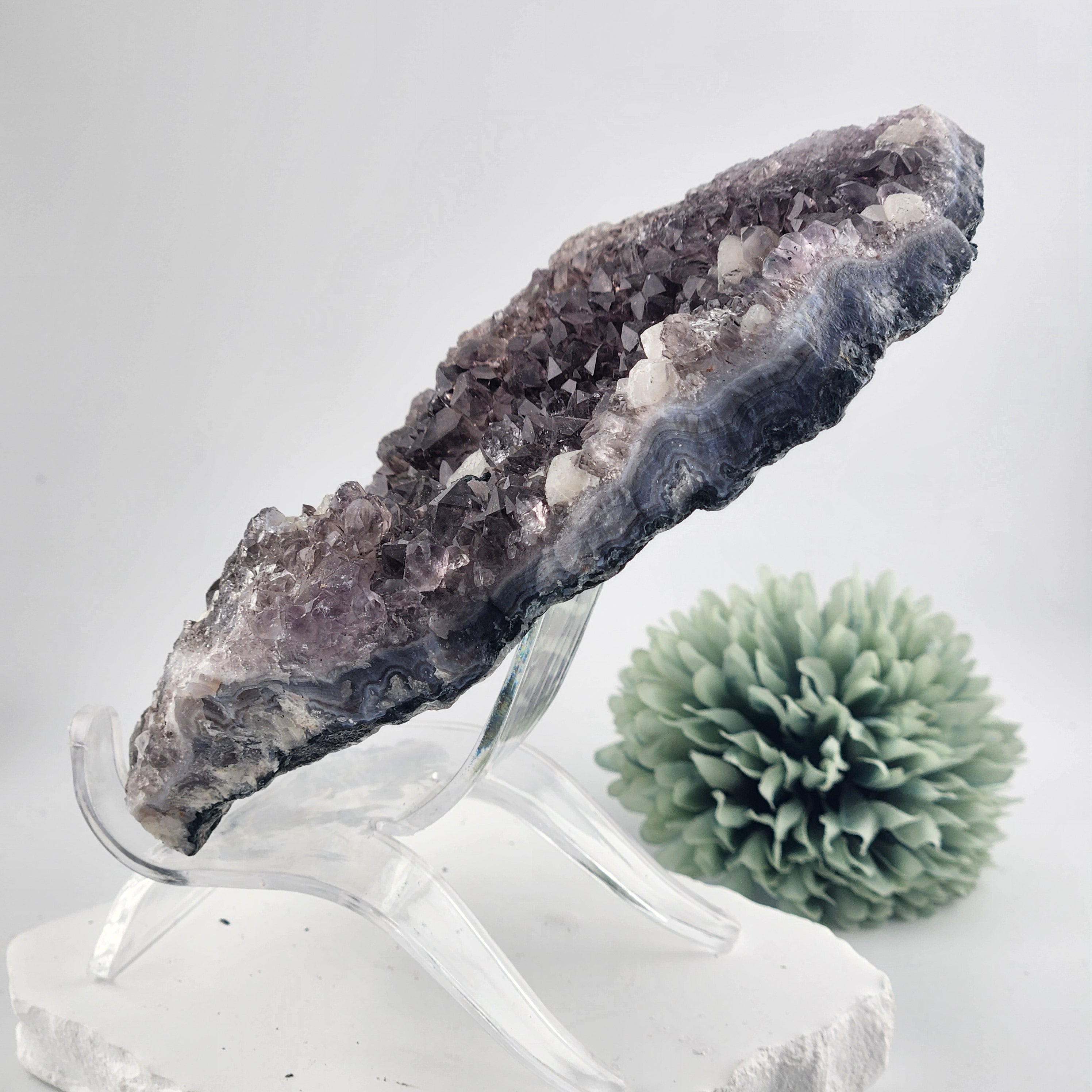 Amethyst With Calcite Inclusions