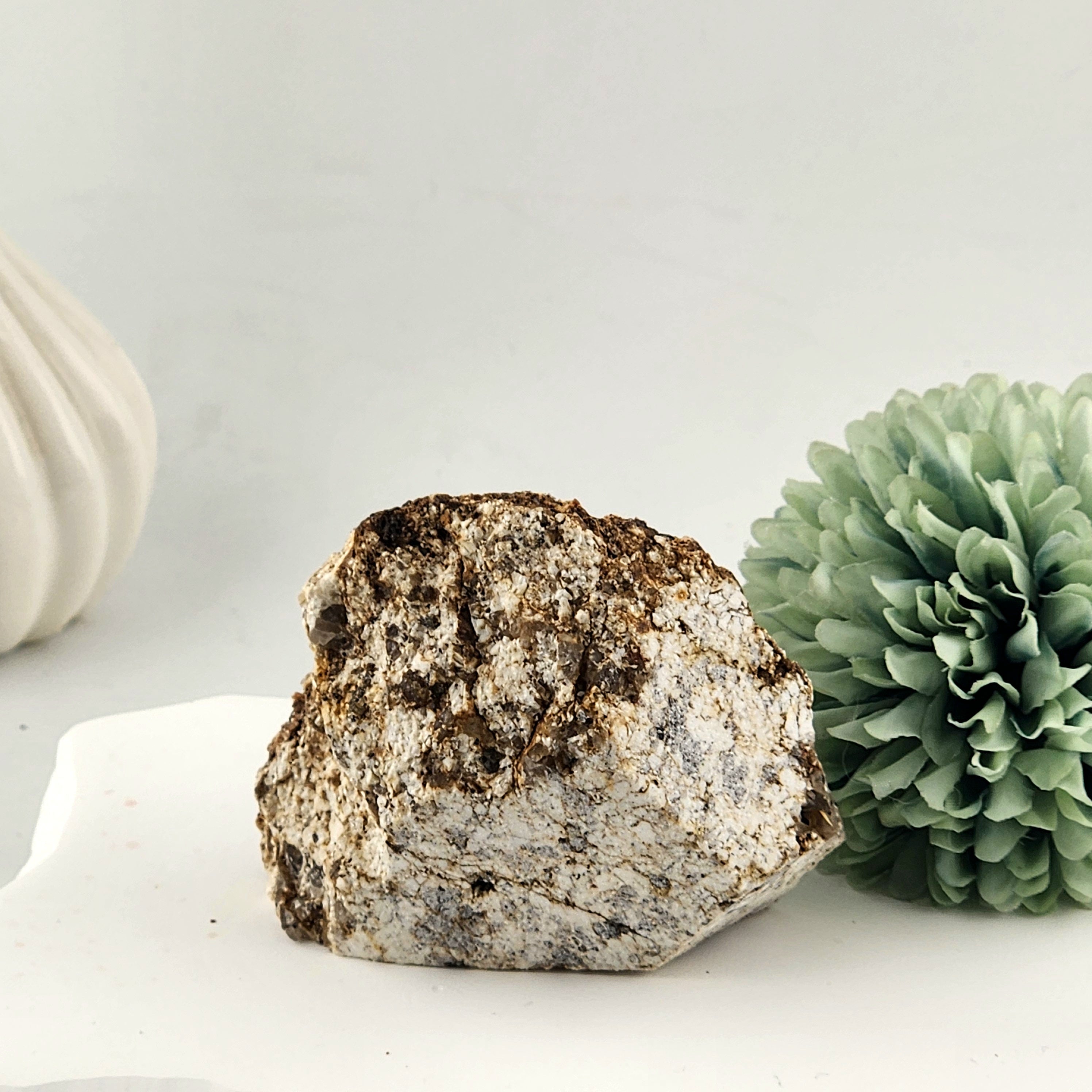 Garnet Smokey Quartz Specimen