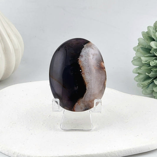 Blue Flower Agate Palmstone