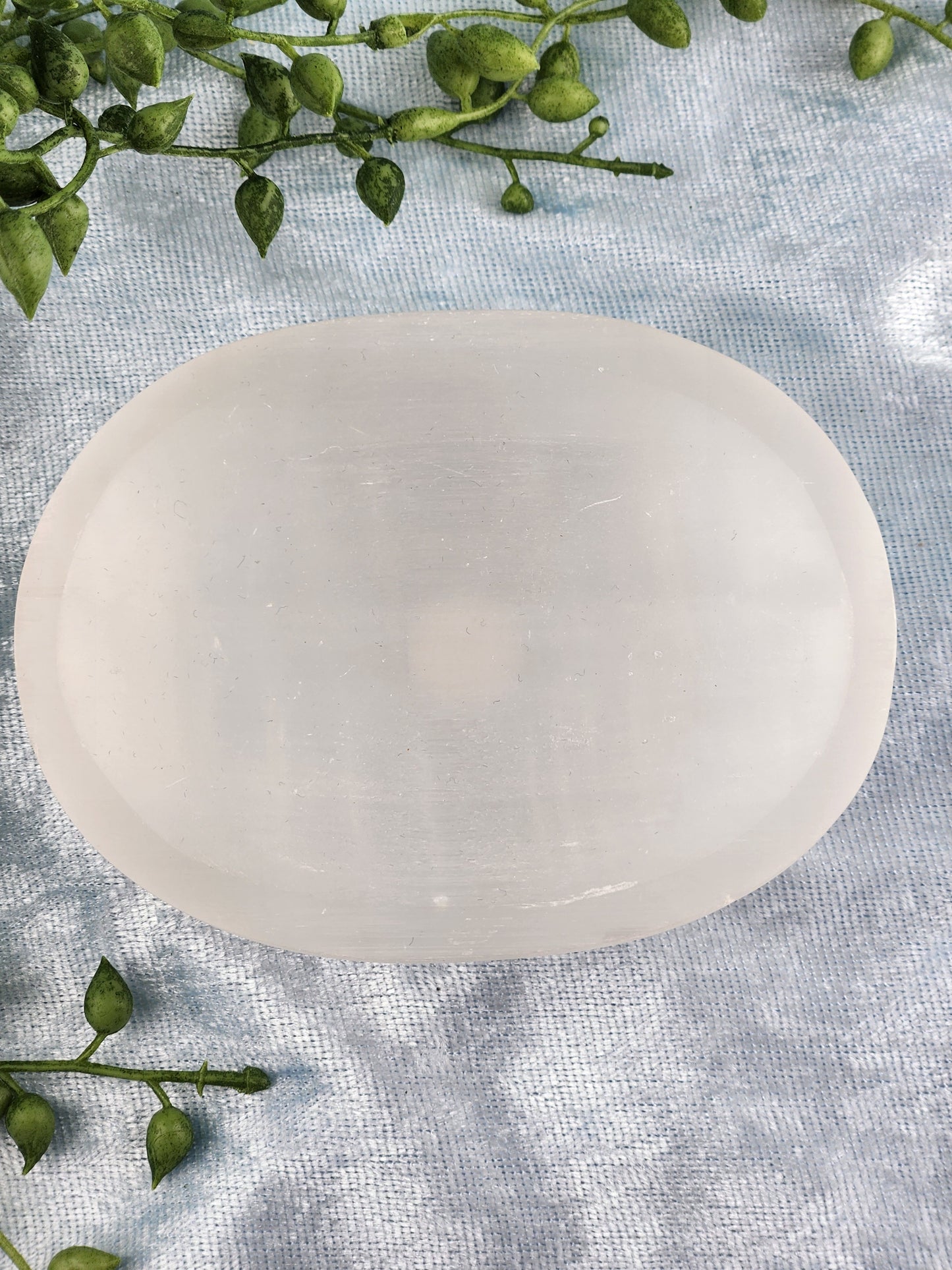 Selenite Oval Bowl