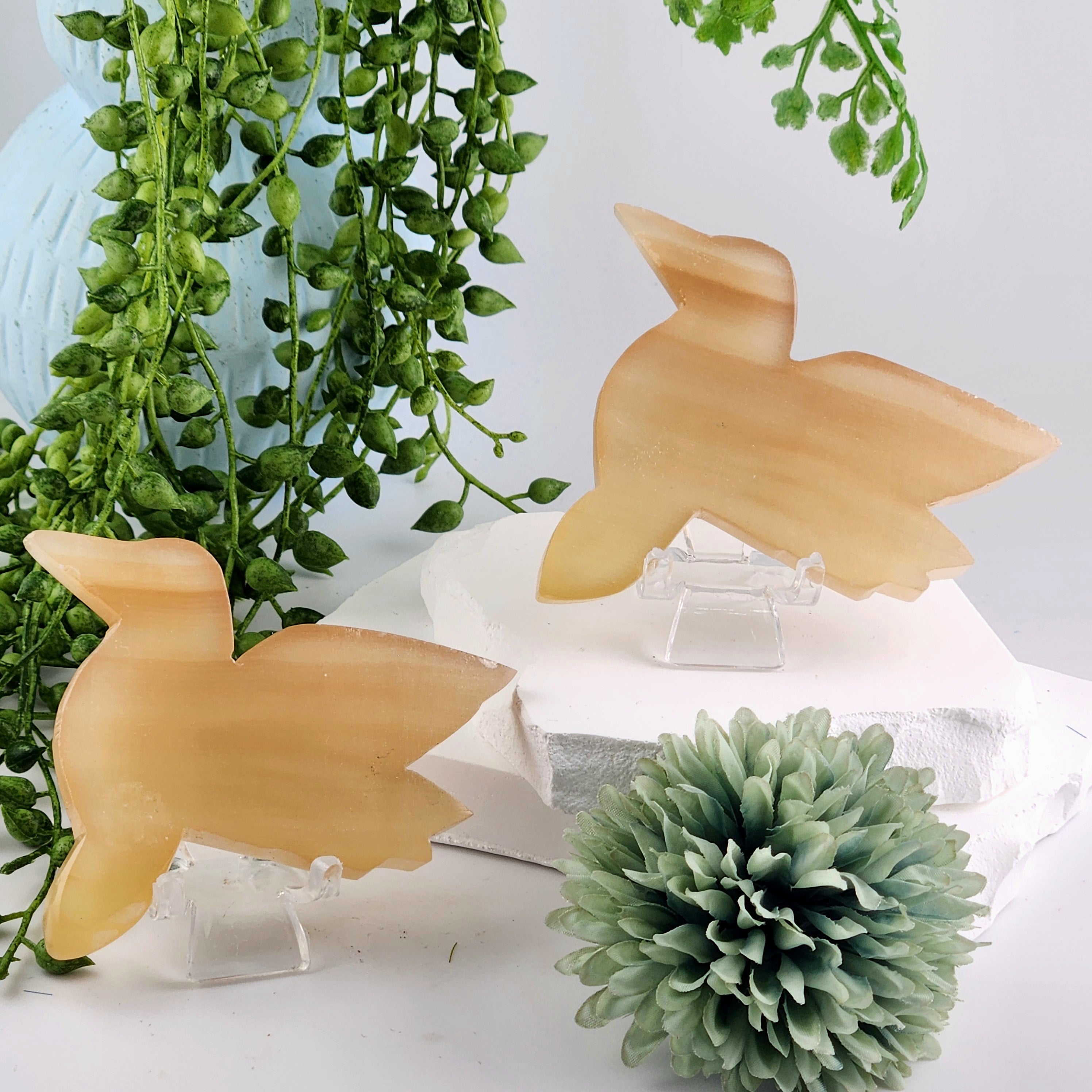 Honey Calcite Bird