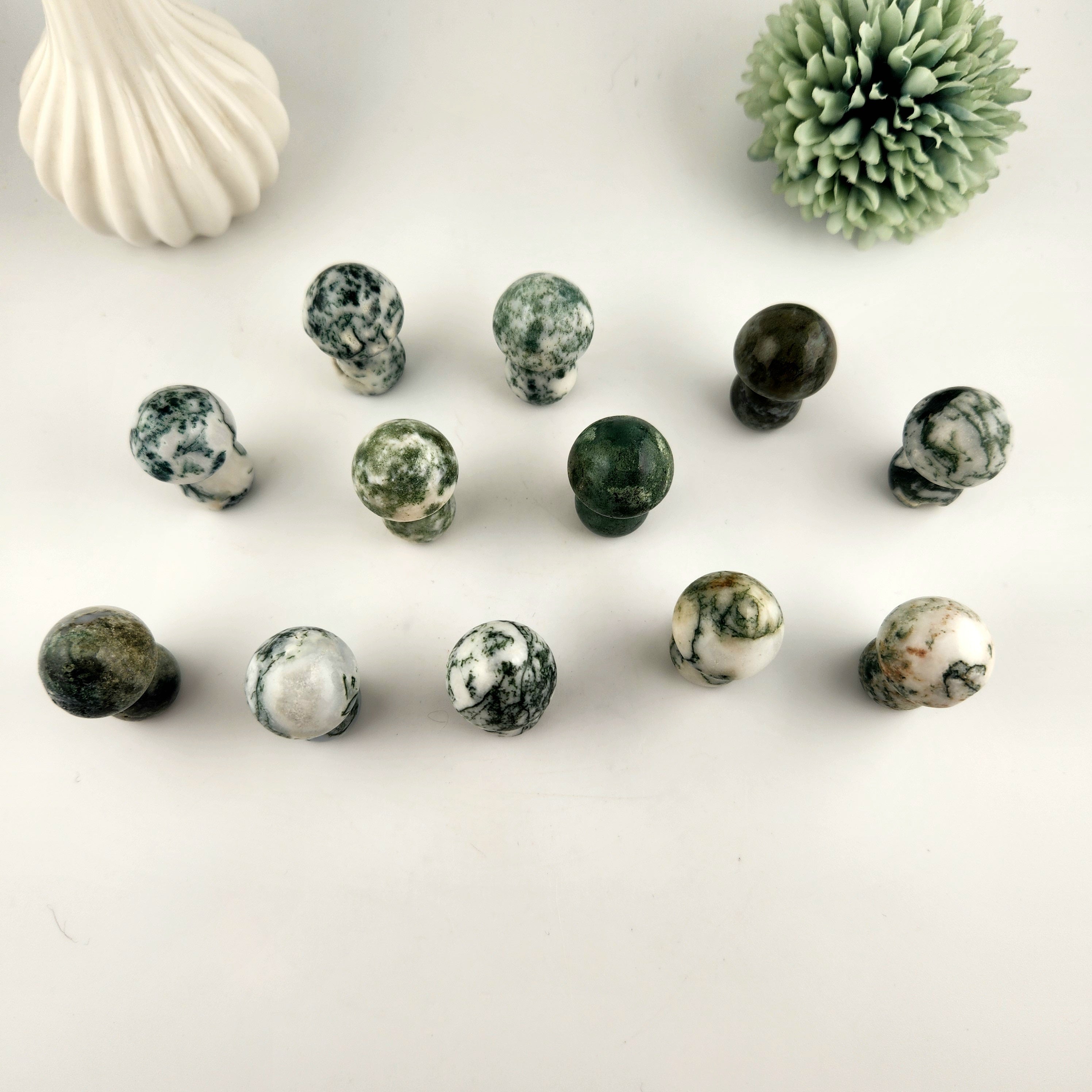 Moss Agate Mushroom - Intuitively Chosen