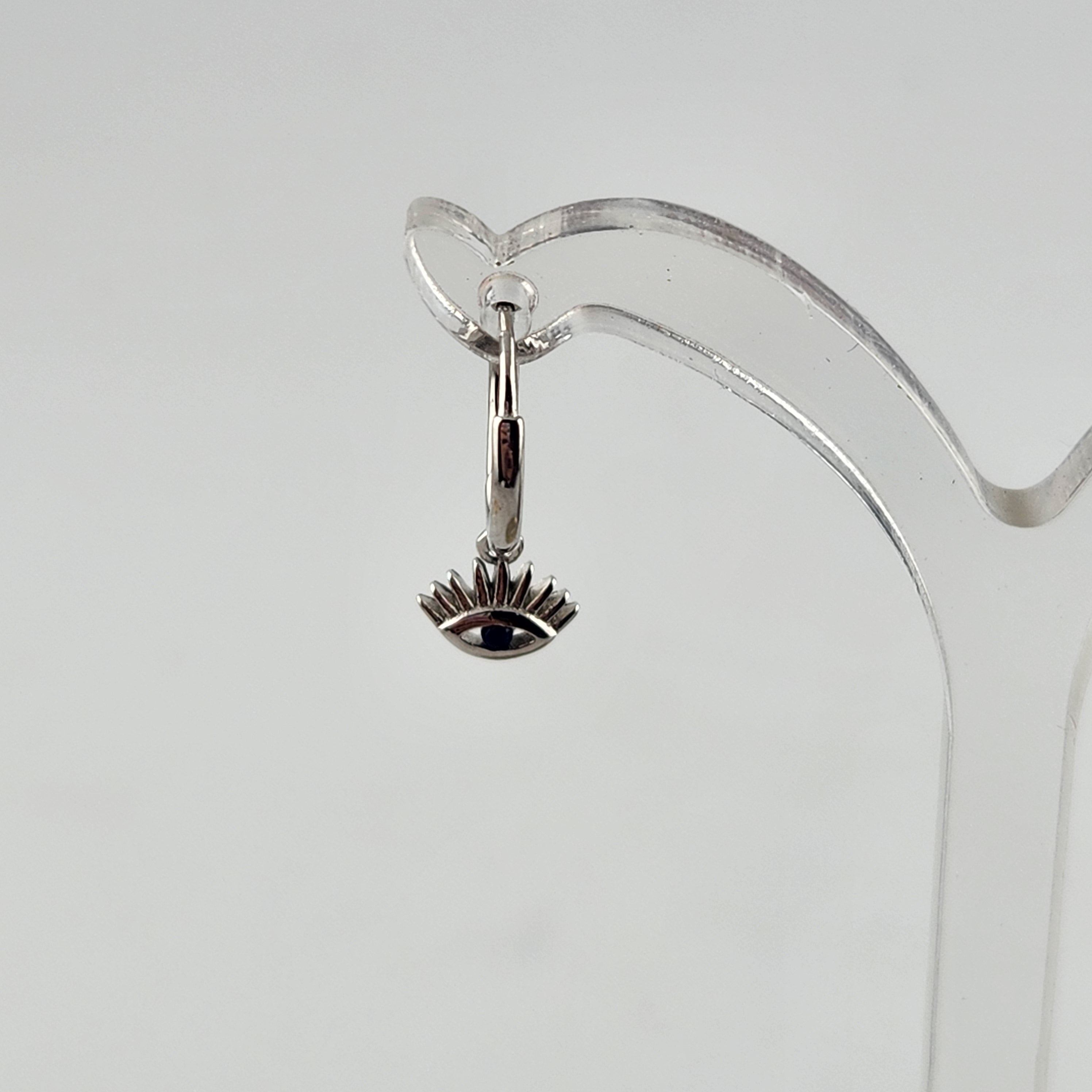 Evil Eye Drop Earrings - Silver S925