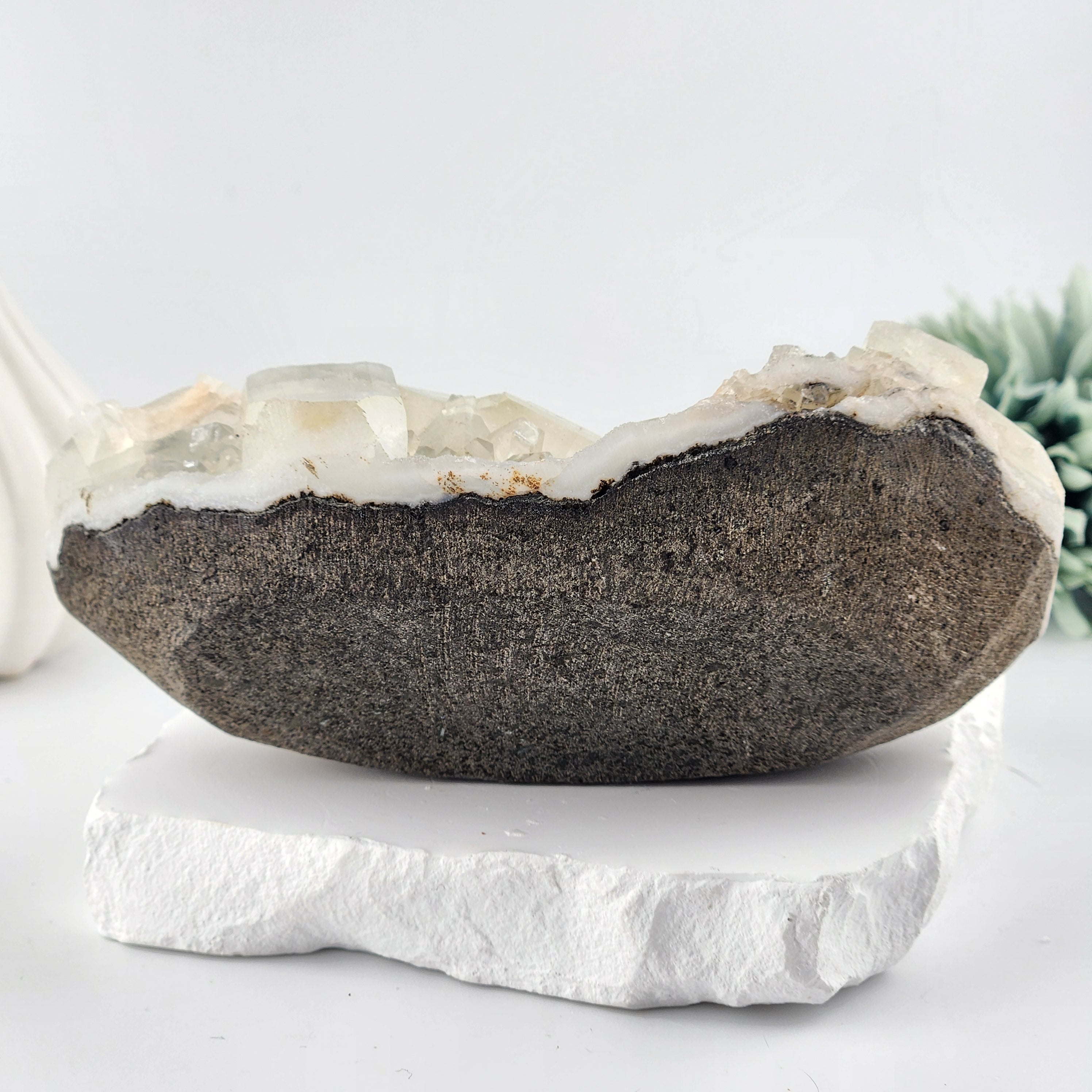 Blue Chalcedony with apophyllite  Specimen