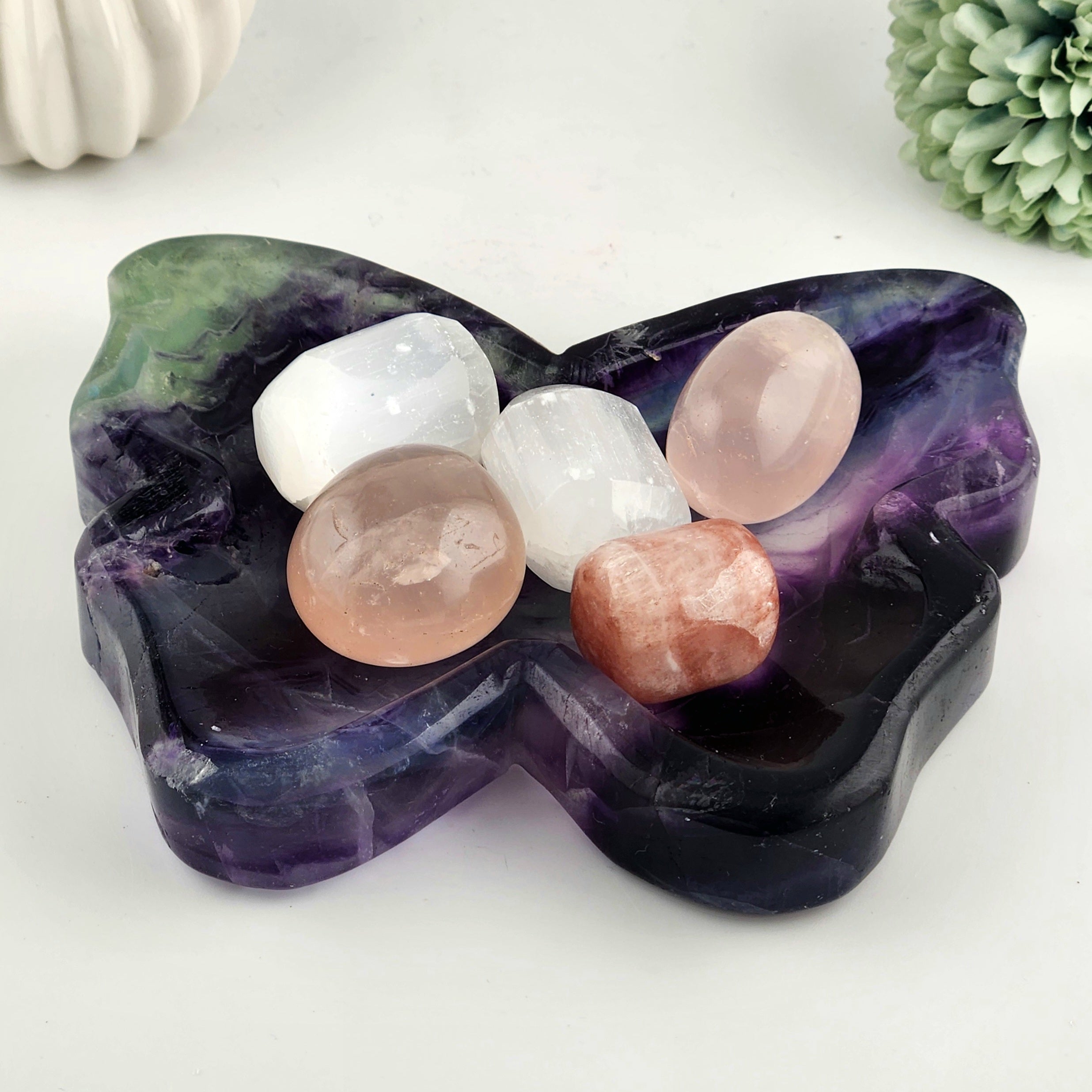Fluorite Butterfly Bowl - *Misfit - natural inclusion*