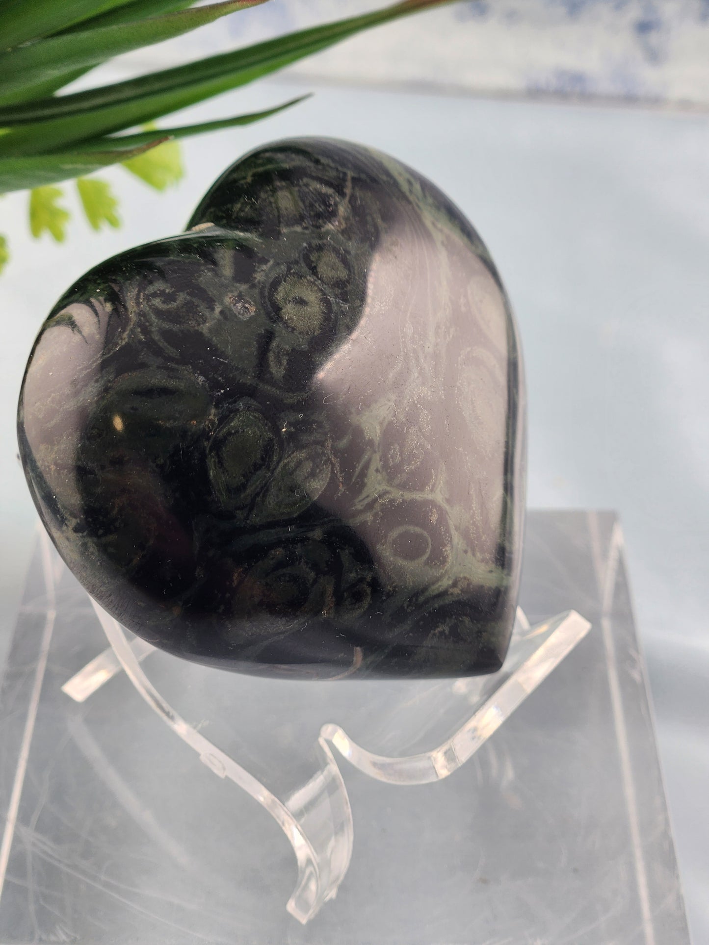 Kambaba Jasper Puffy Heart