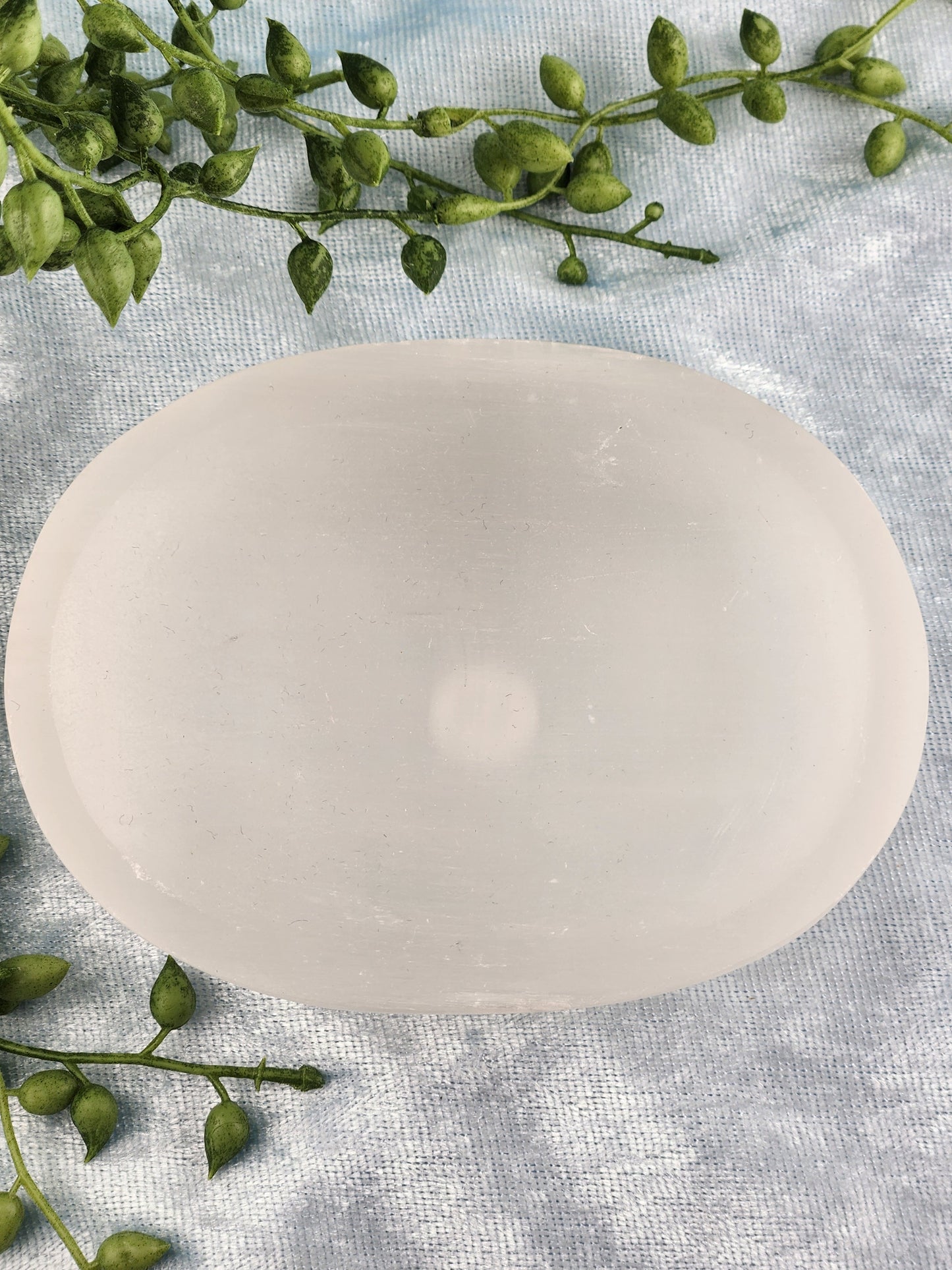 Selenite Oval Bowl