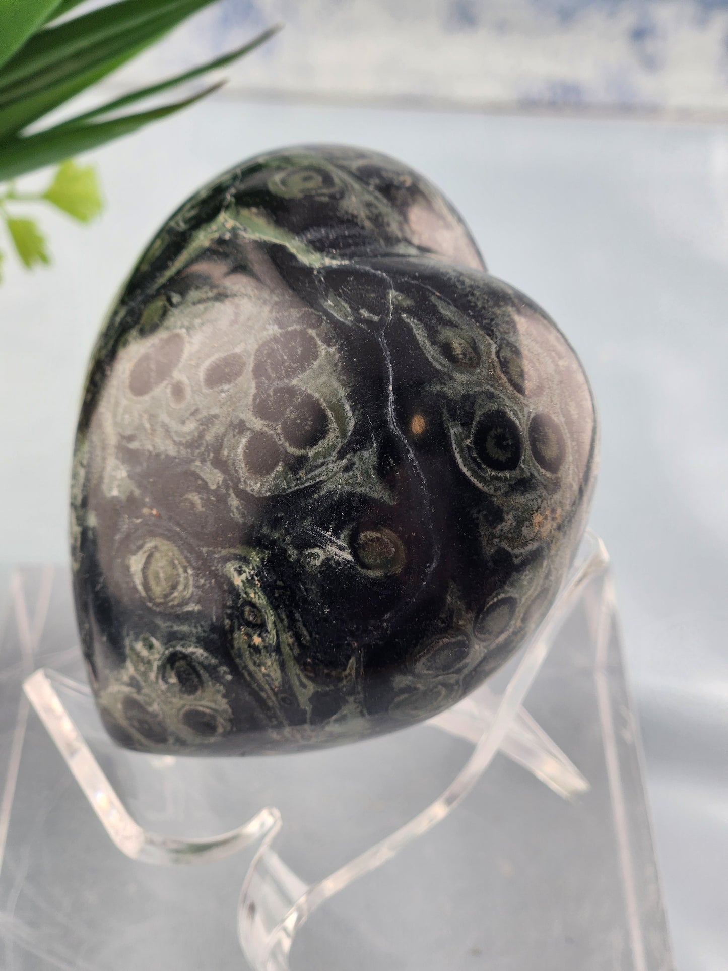 Kambaba Jasper Puffy Heart