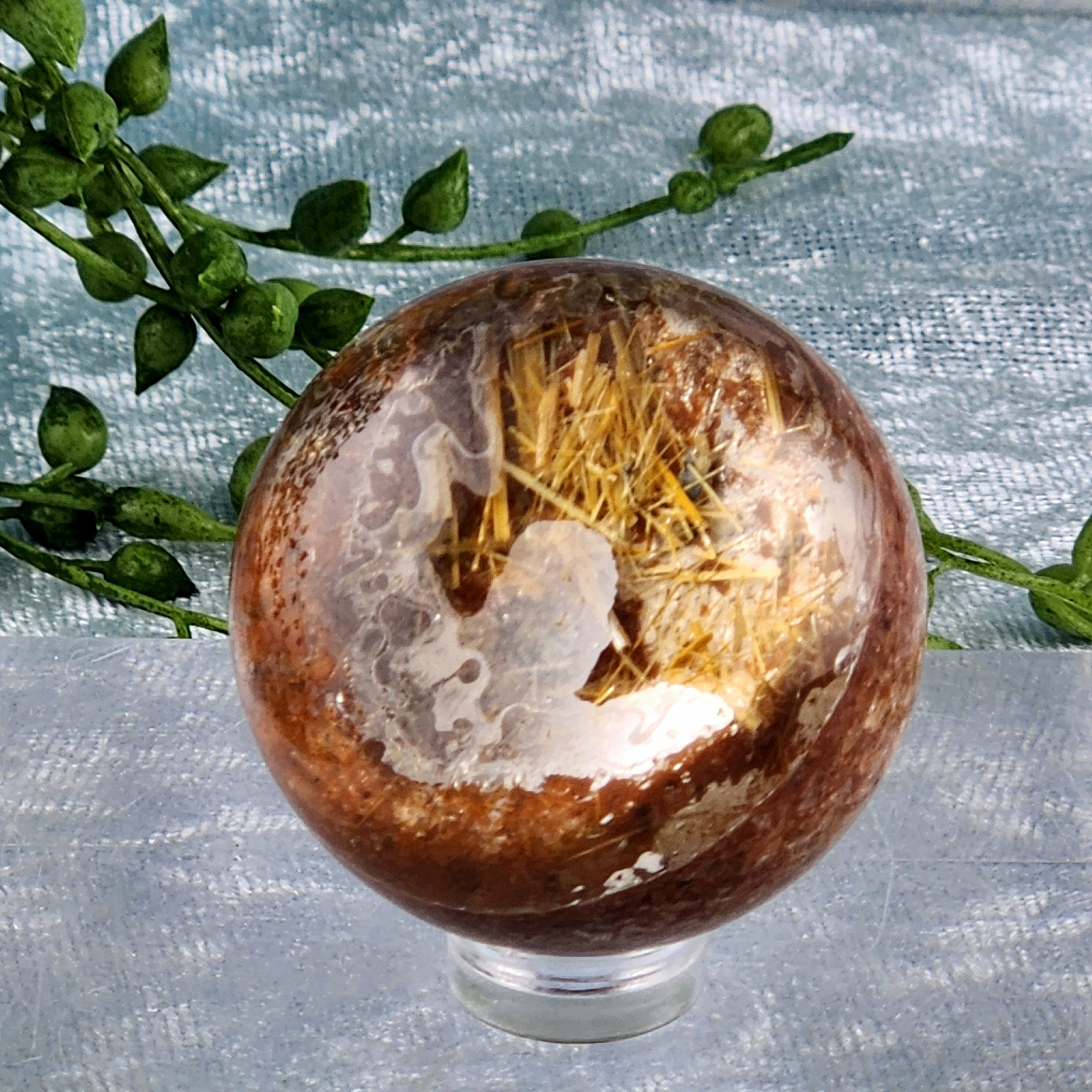 Gold Rutile Sphere
