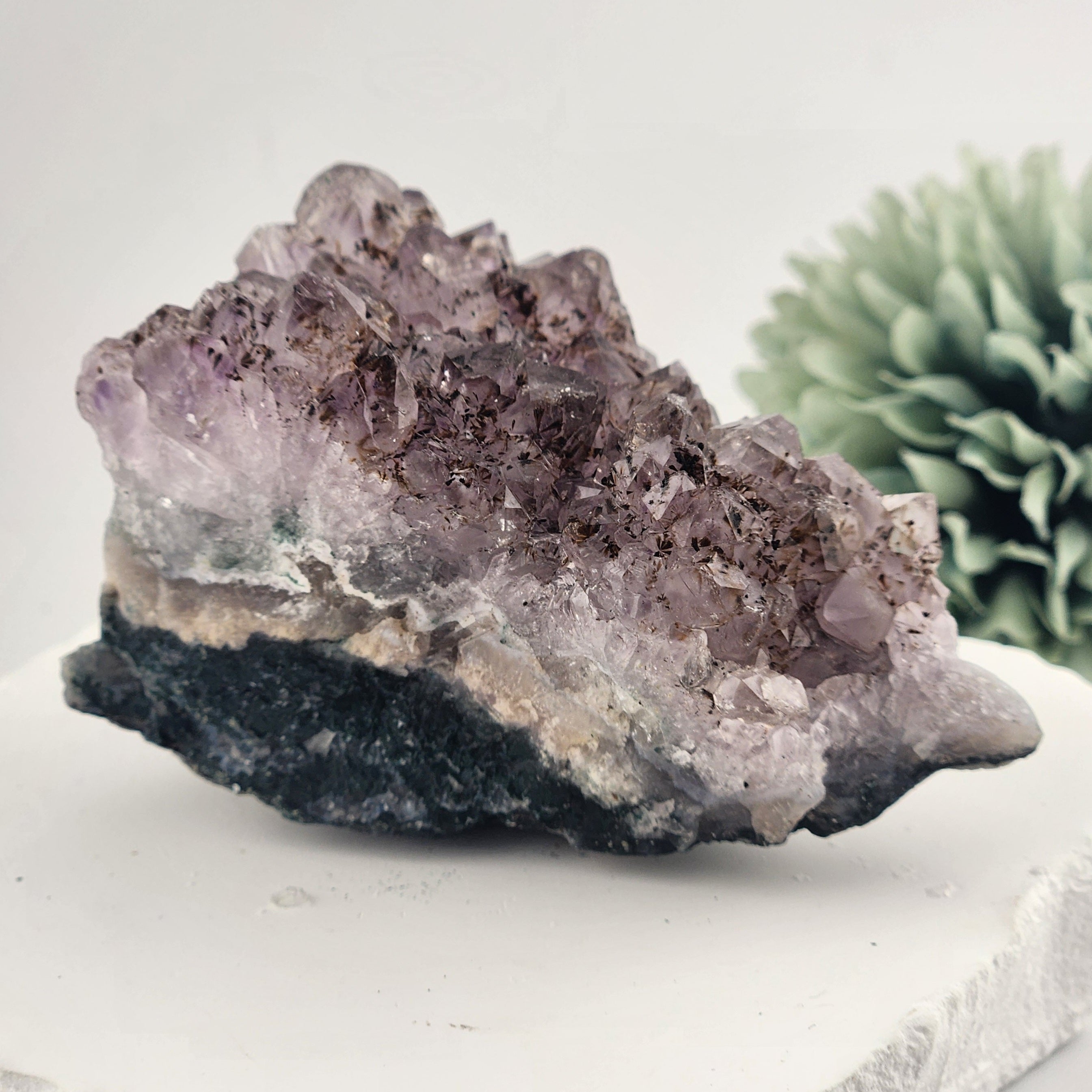 Amethyst With Gold Rutile Inclusions