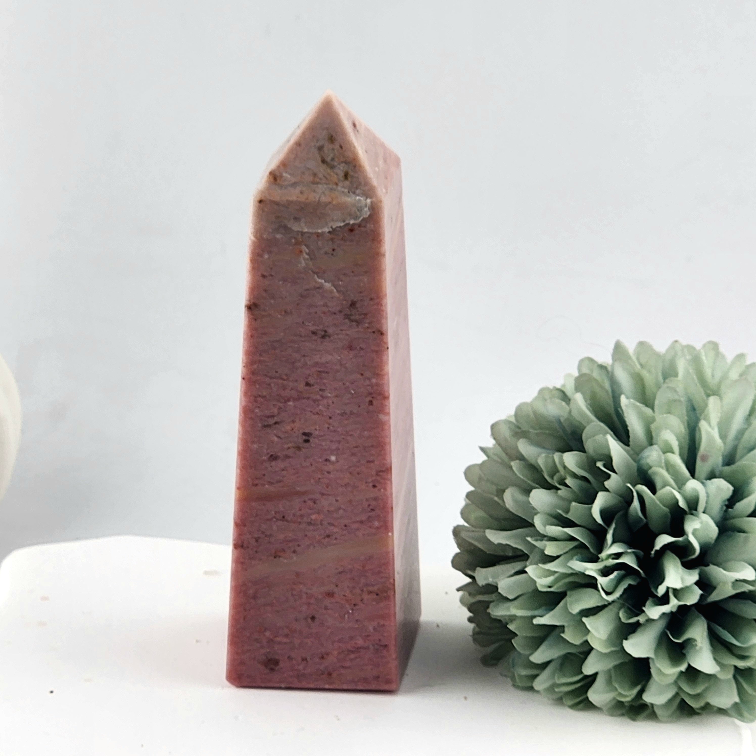 Pink Petrified Wood Obelisk