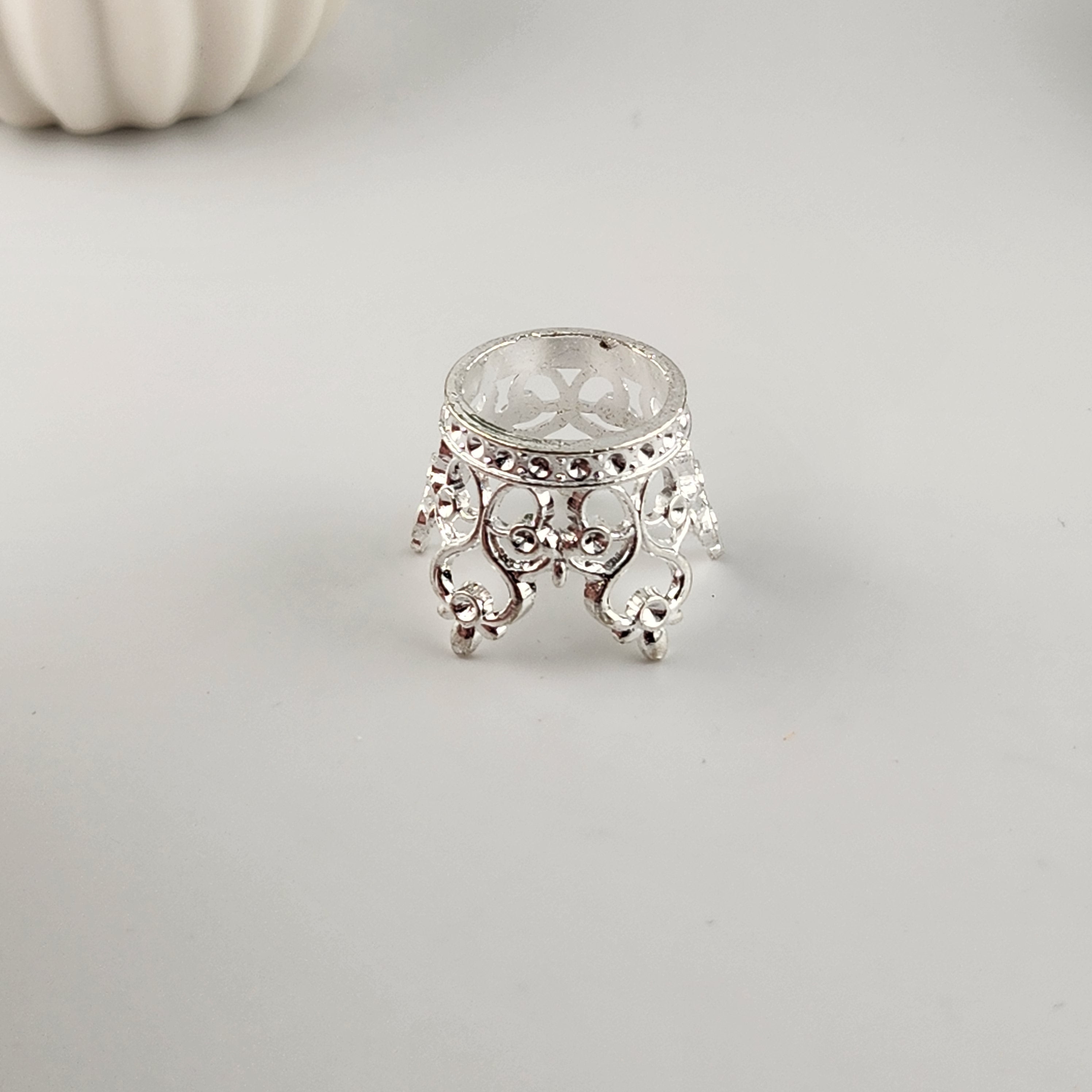 Silver Crown Sphere Stand (Without Rhinestones)