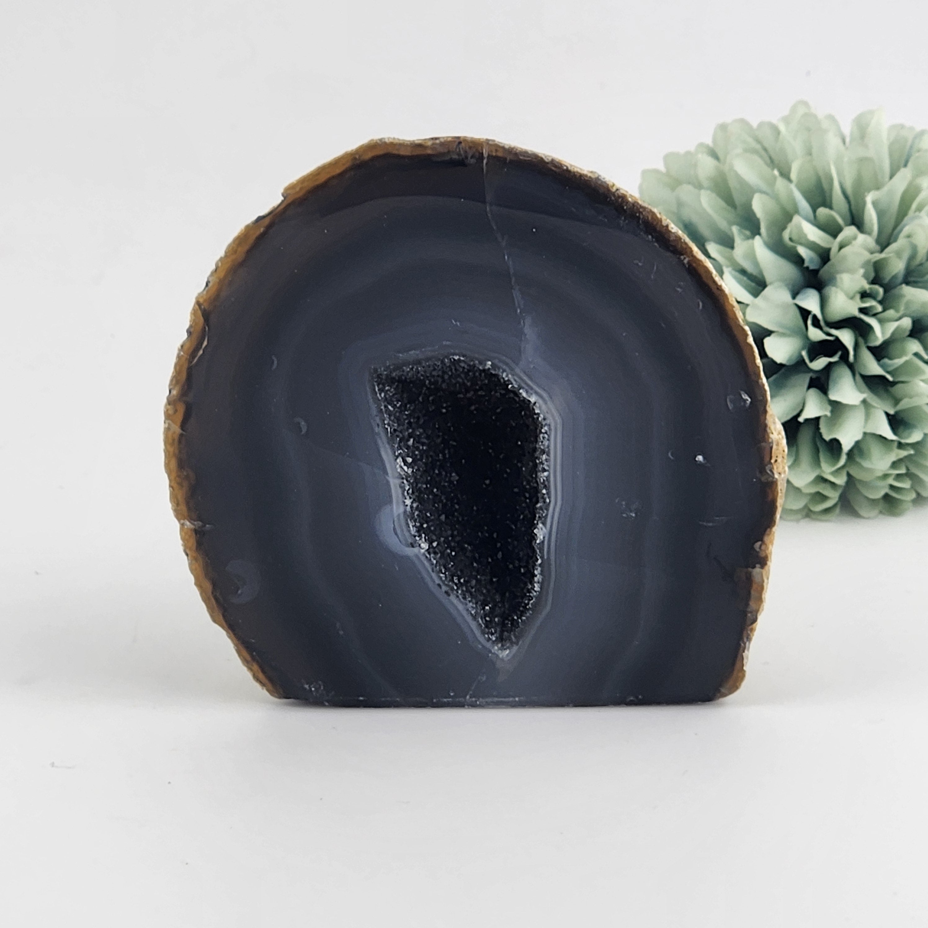 Dark Blue Druzy Agate Geode