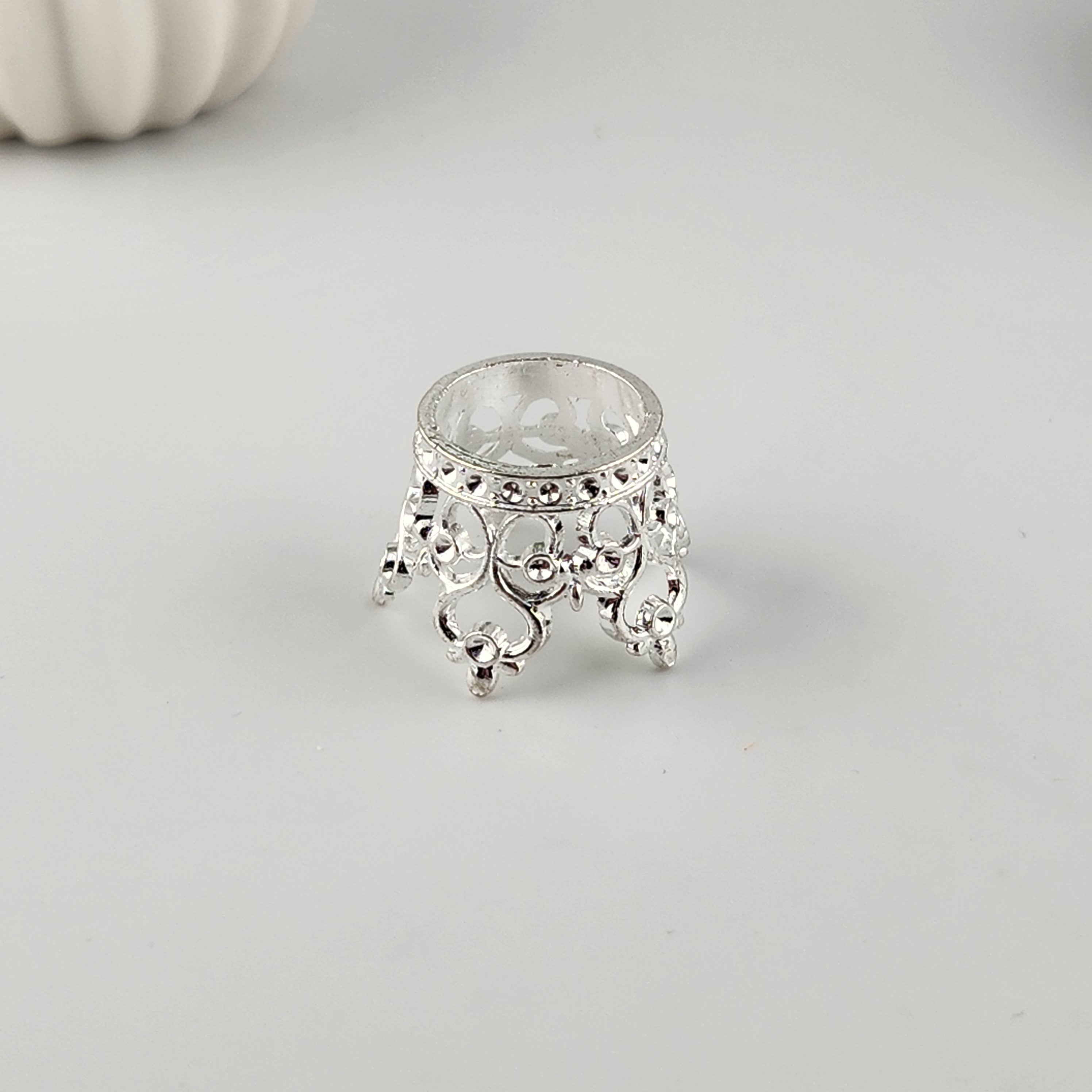 Silver Crown Sphere Stand (Without Rhinestones)
