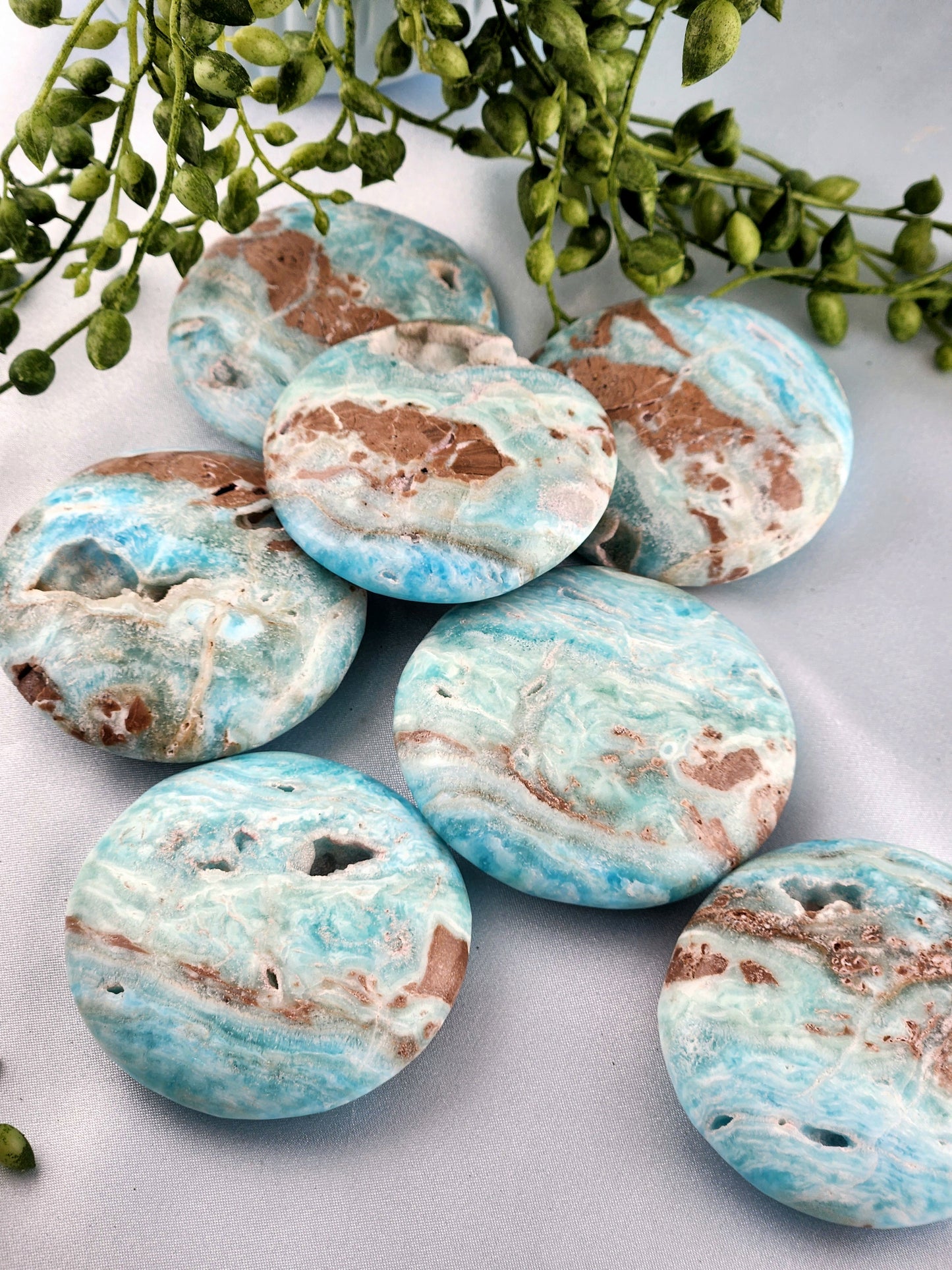 Blue Aragonite Flat Stone