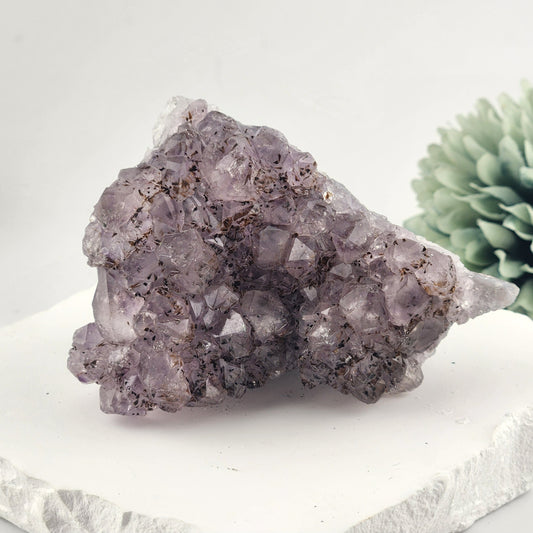 Amethyst With Gold Rutile Inclusions