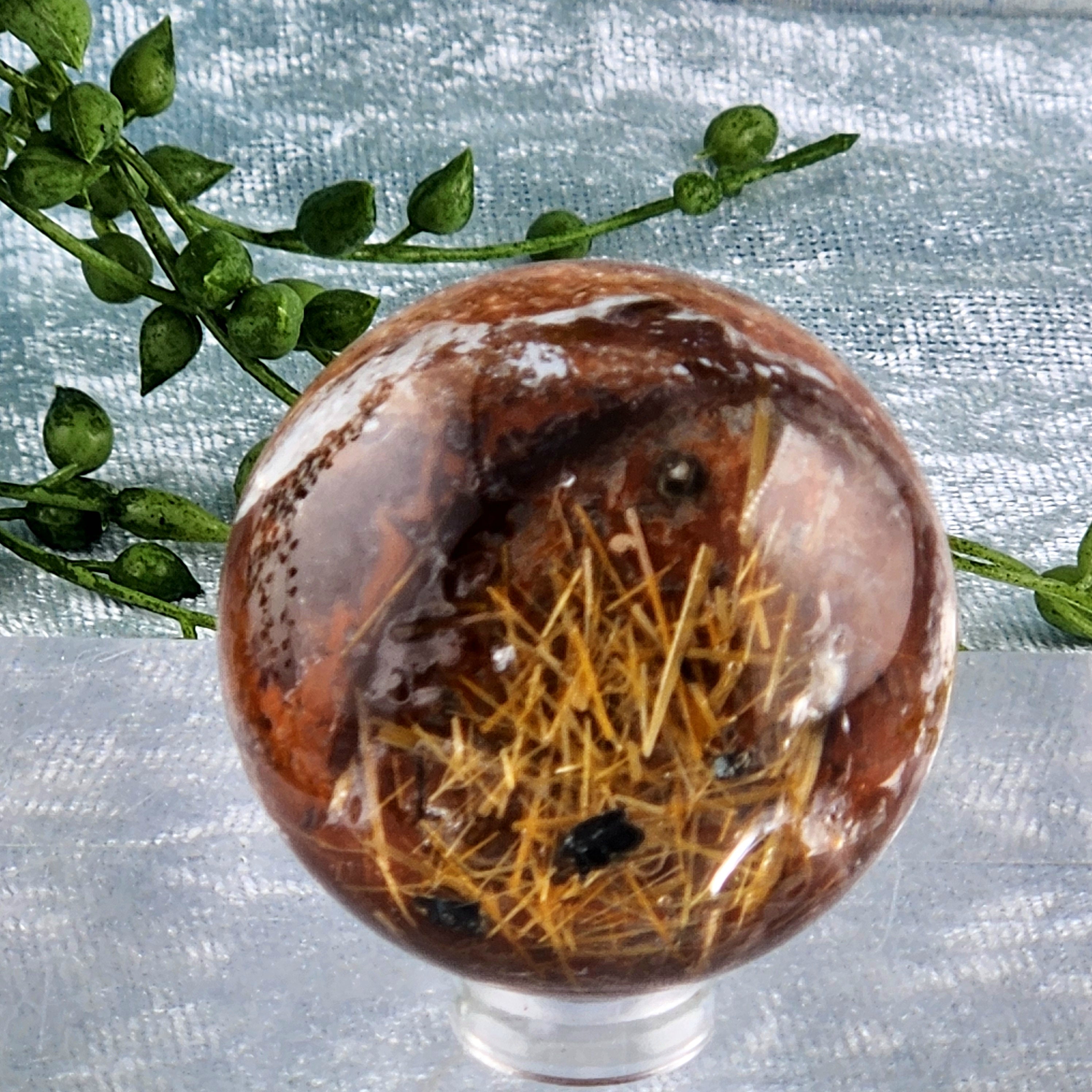 Gold Rutile Sphere