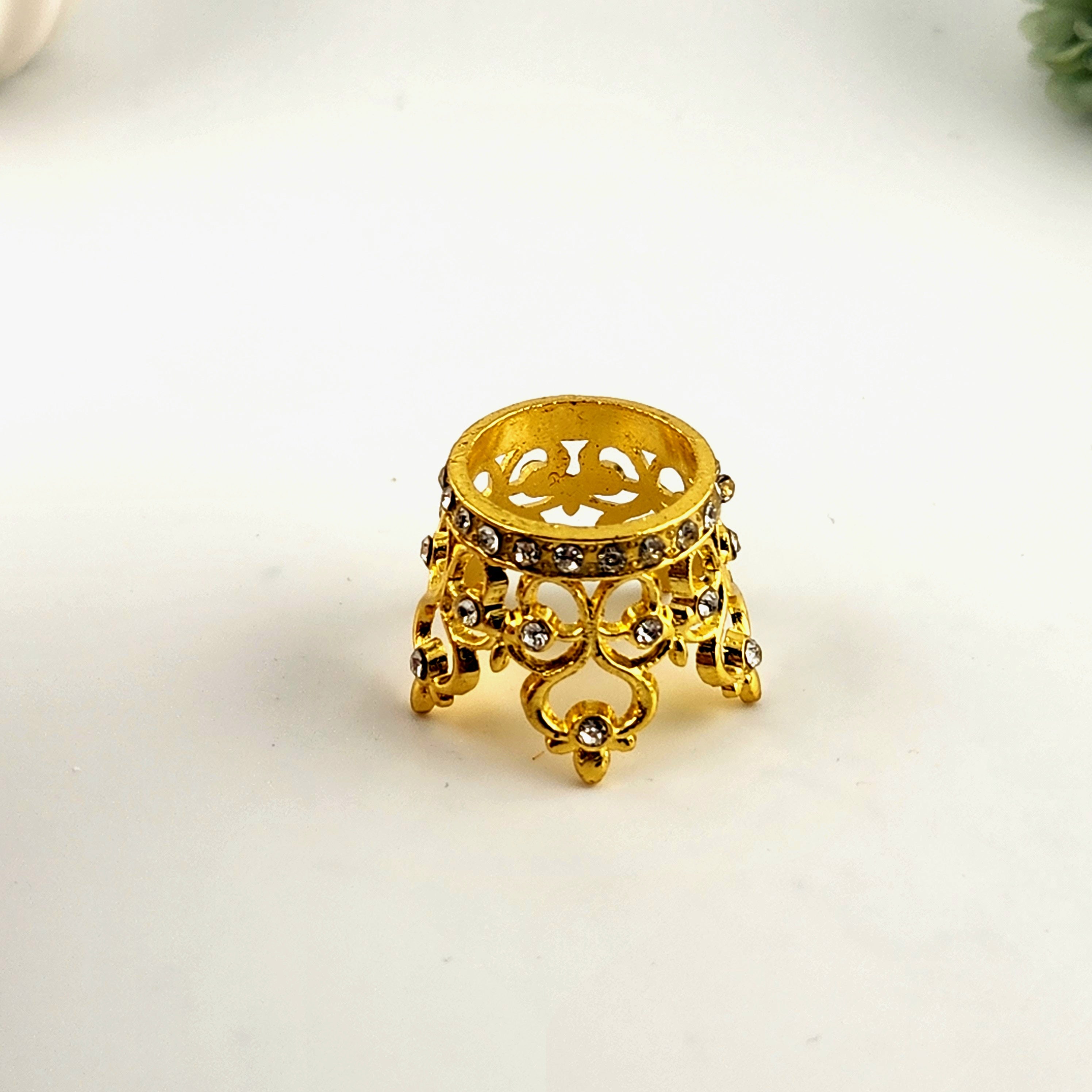 Gold Crown Sphere Stand (With Rhinestones)