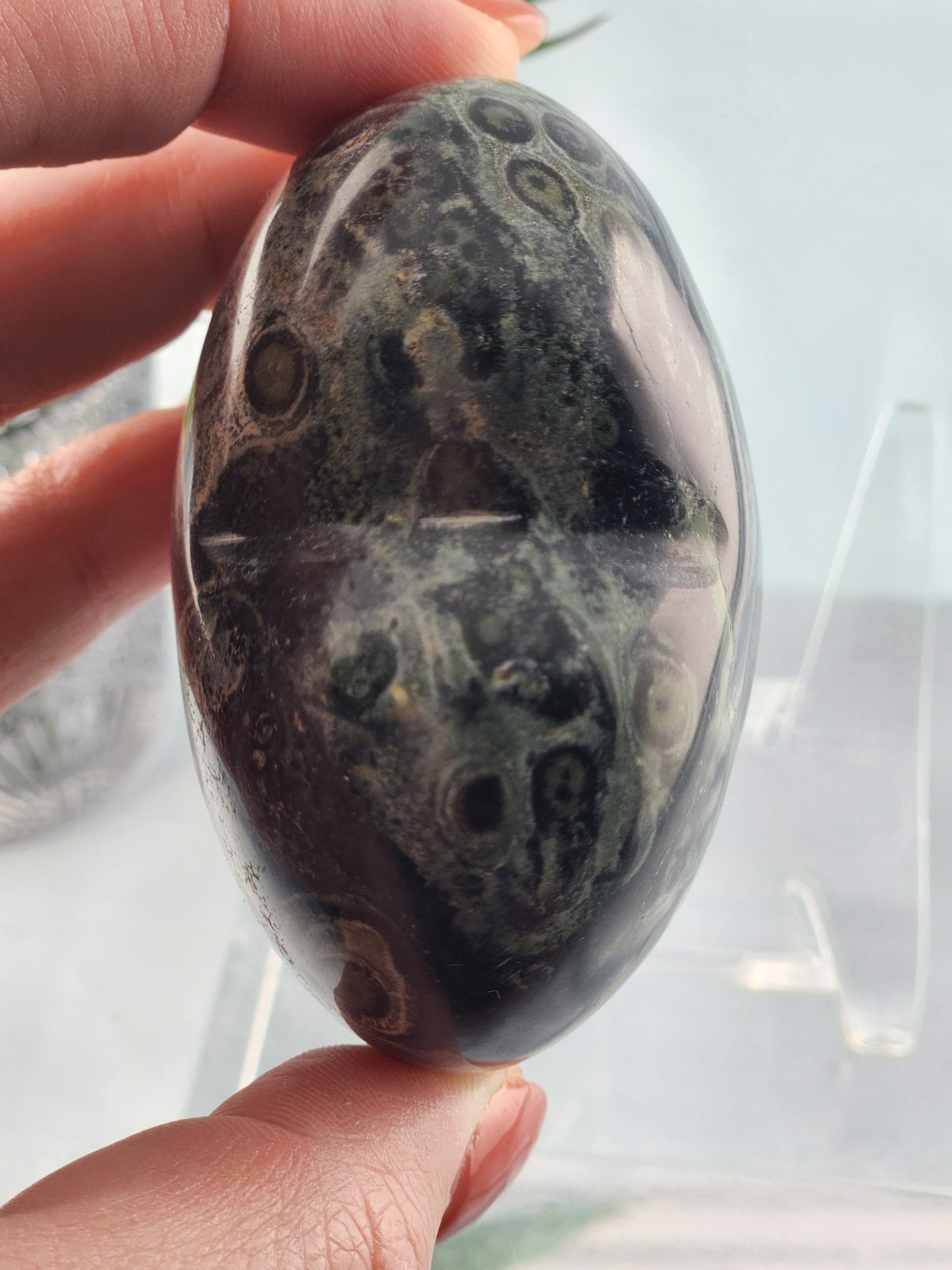 Kambaba Jasper Puffy Heart