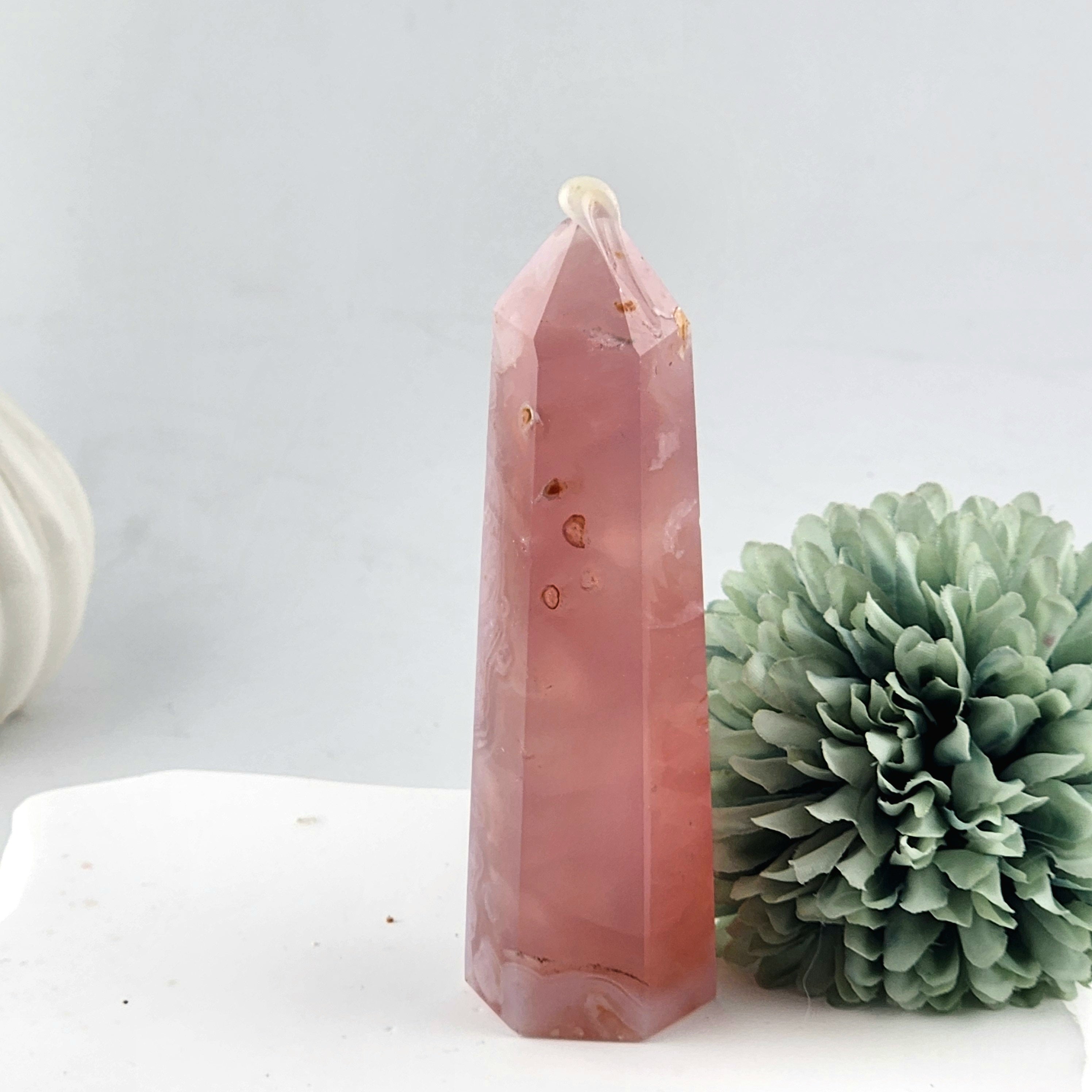 Pink Jelly Agate Tower