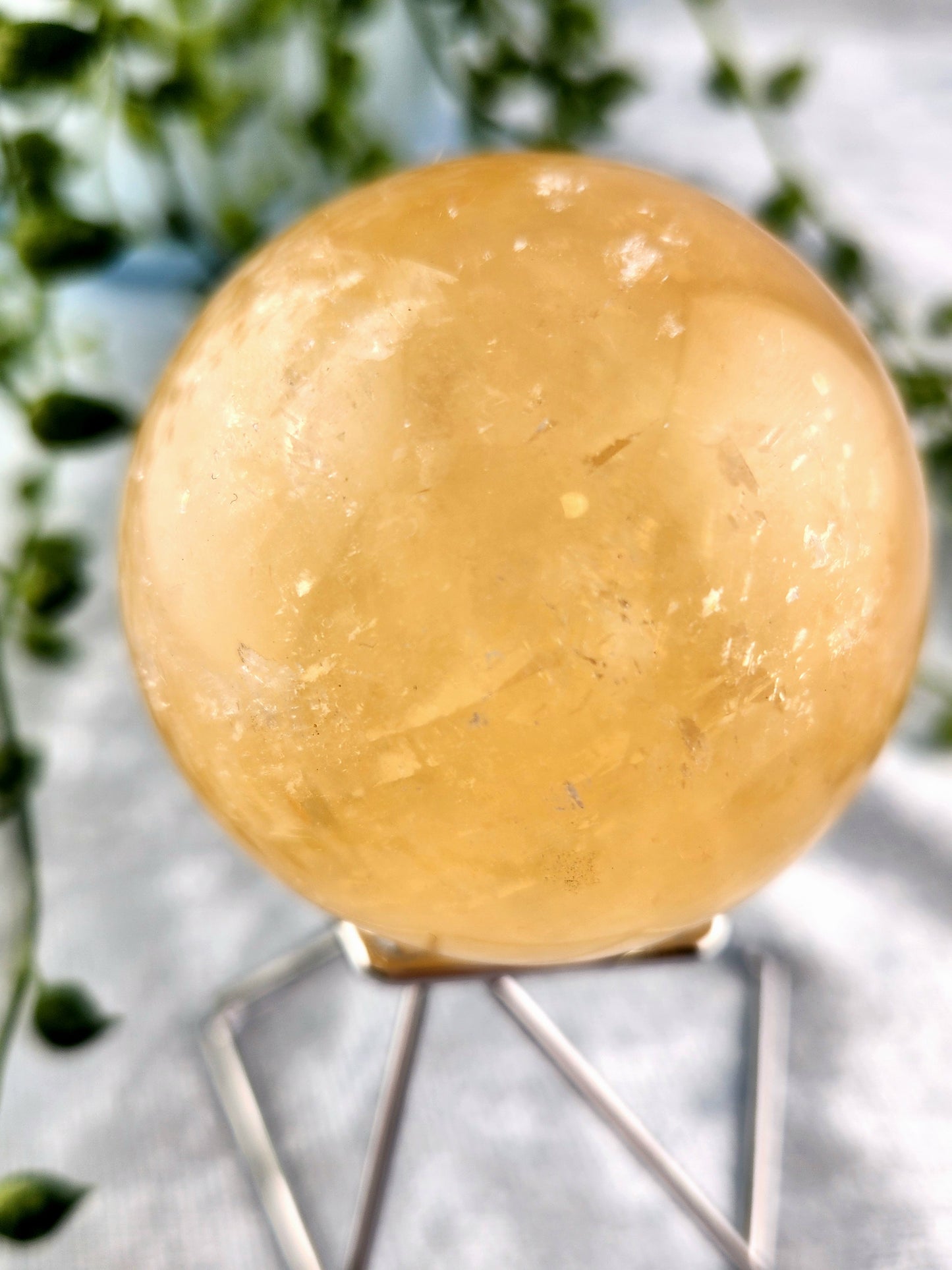 Honey Calcite Sphere