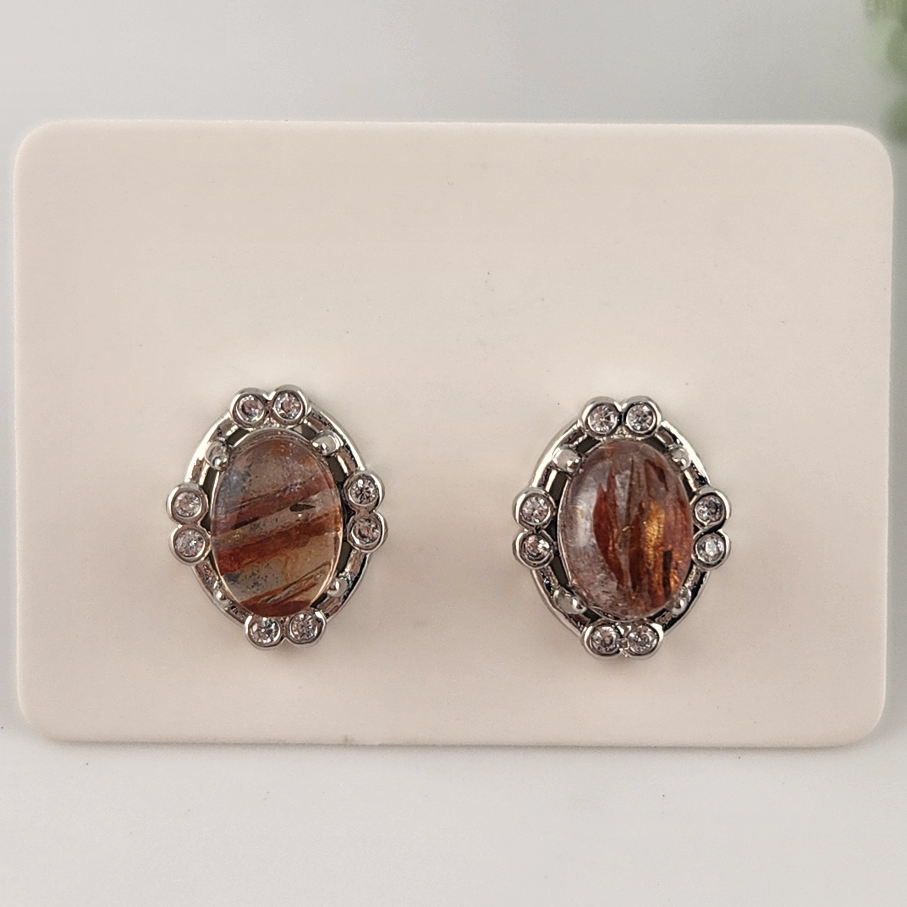 Copper Rutile Quartz S925 Earrings