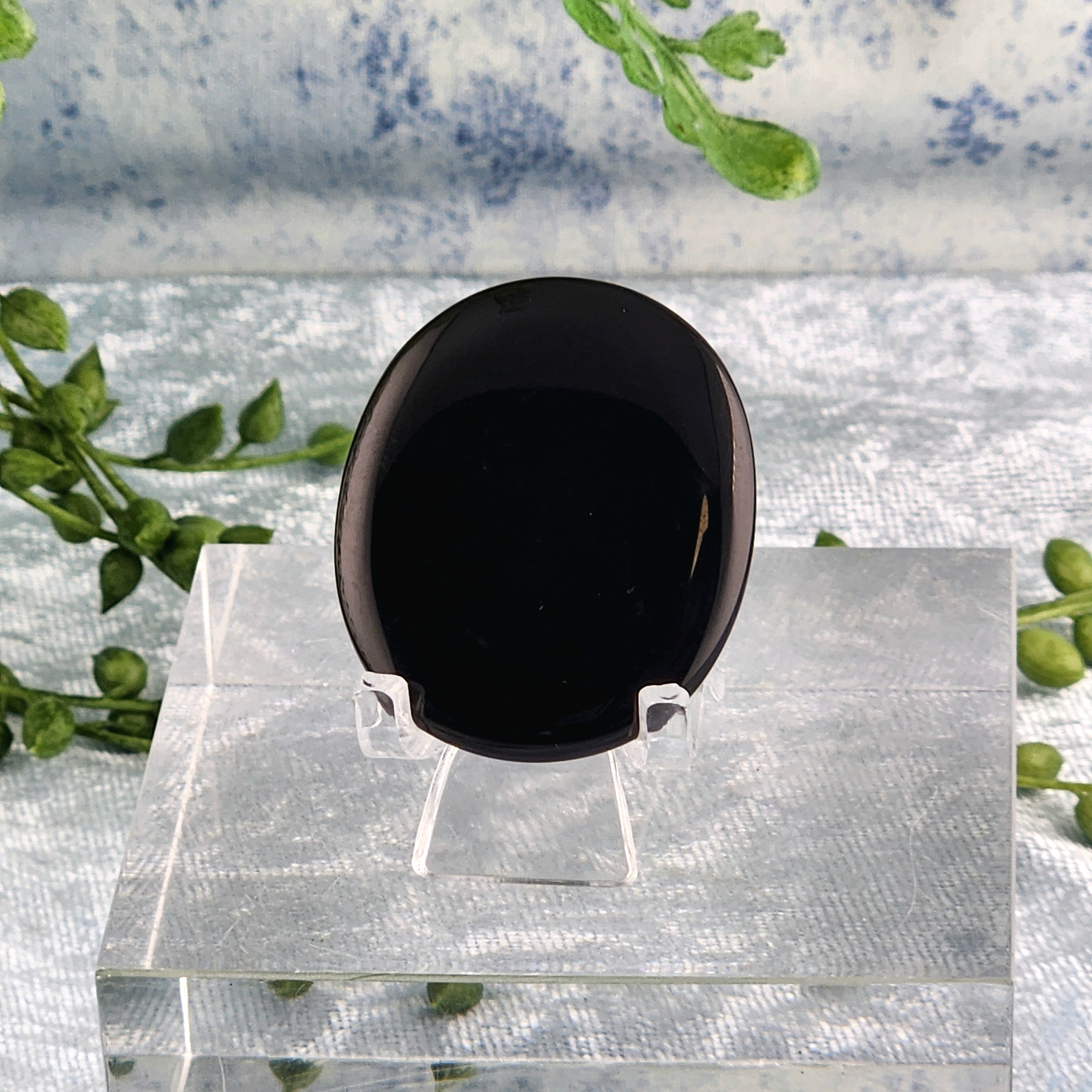 Black Obsidian Flat Stone