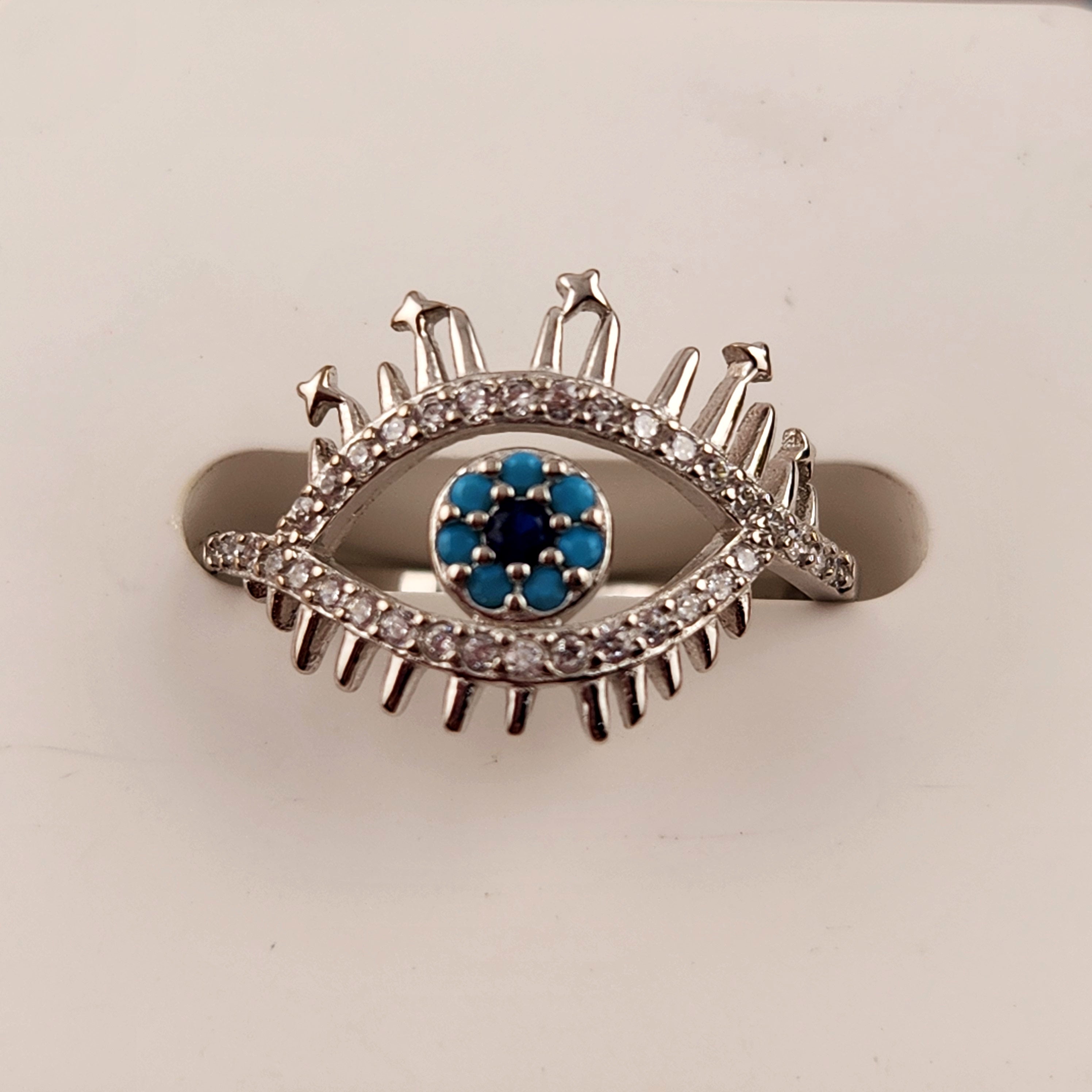 Evil Eye Lash Ring - Silver S925