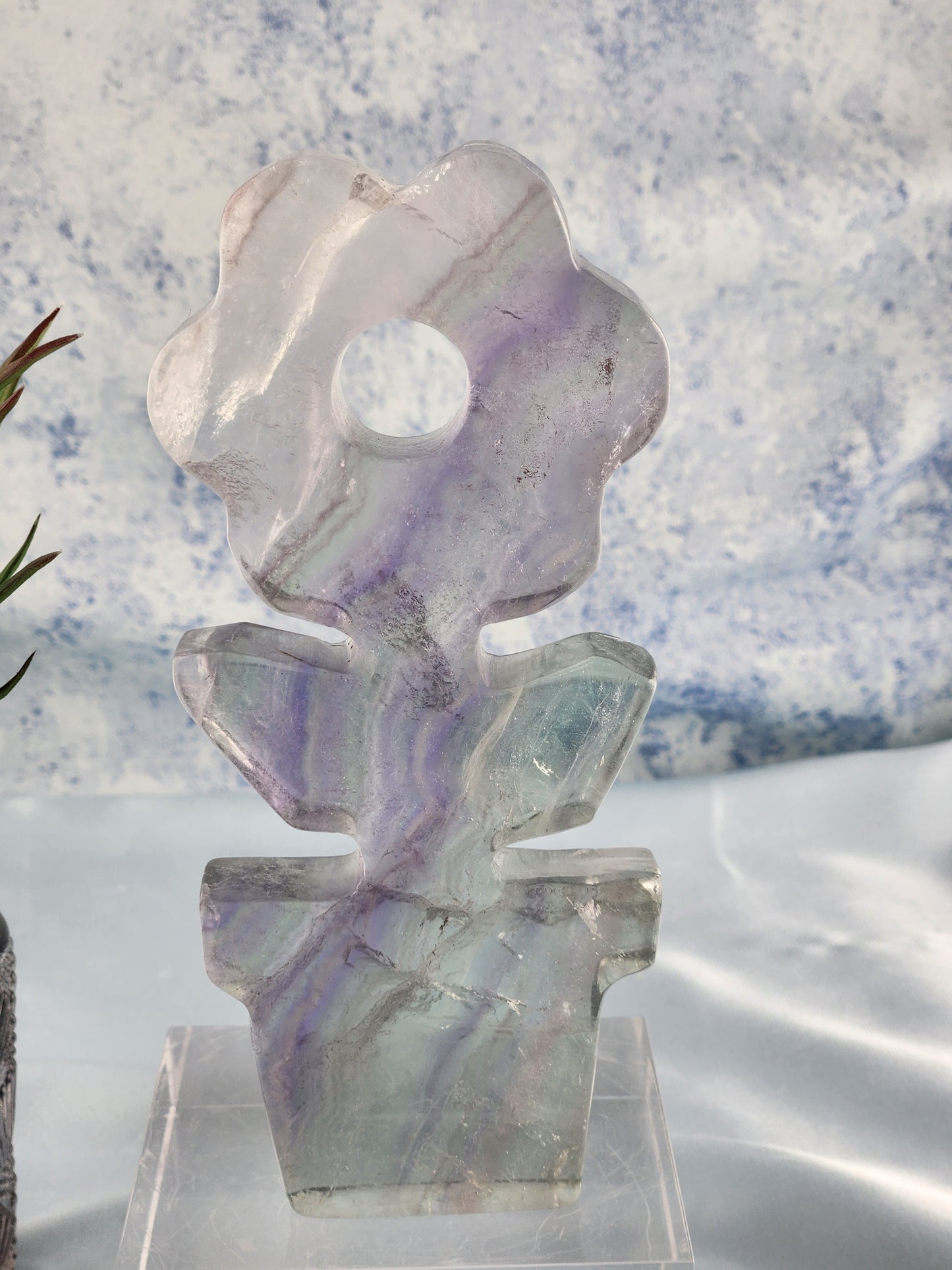 Fluorite Flower Pot