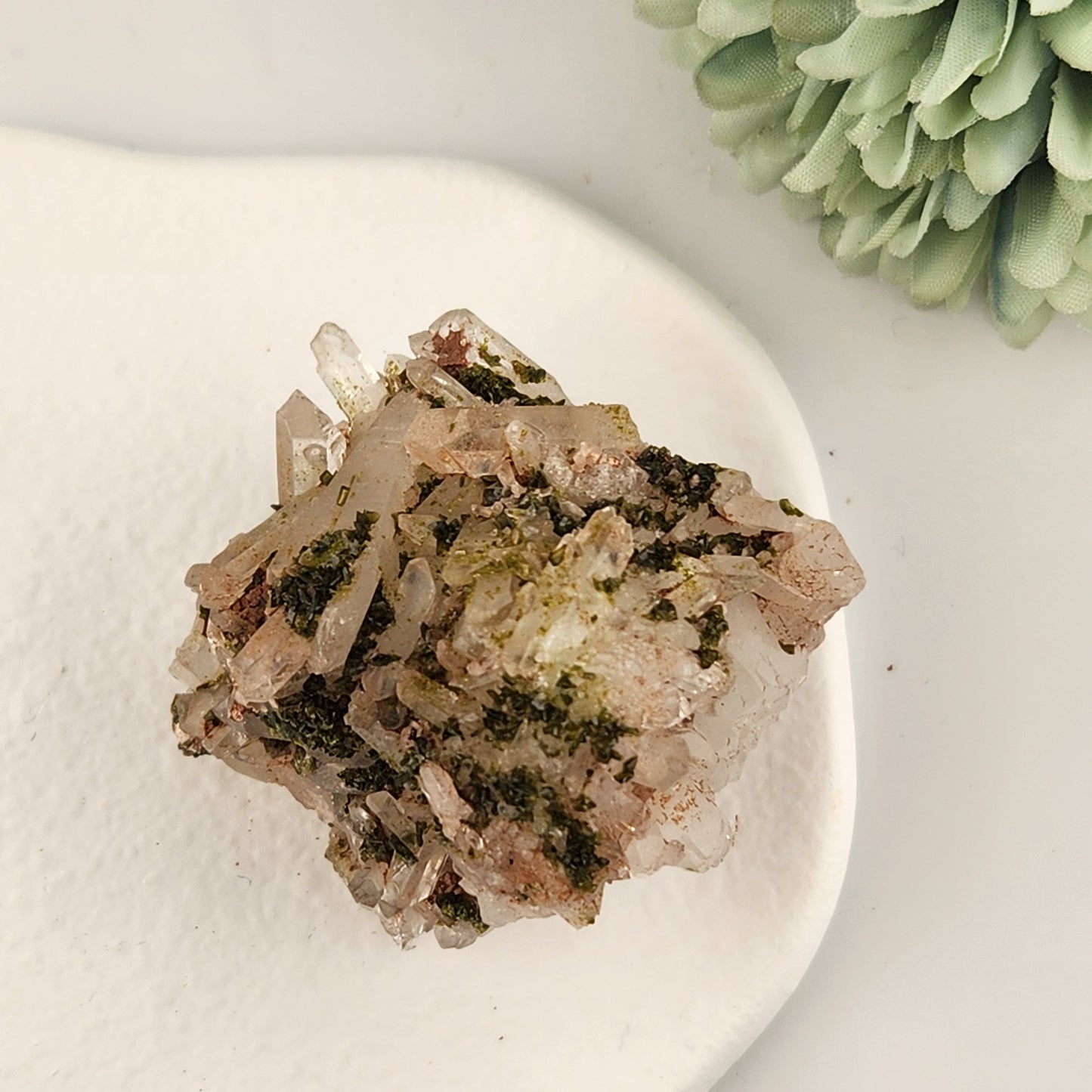 Epidote on Quartz