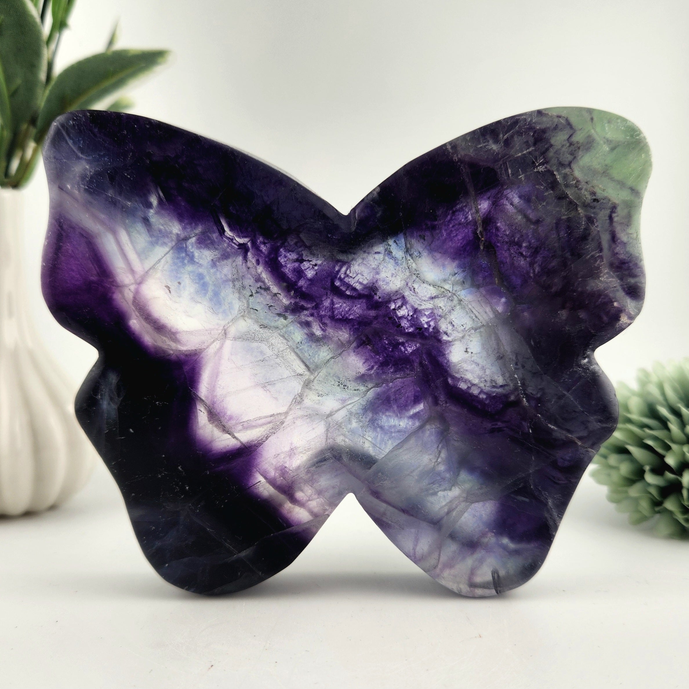 Fluorite Butterfly Bowl - *Misfit - natural inclusion*