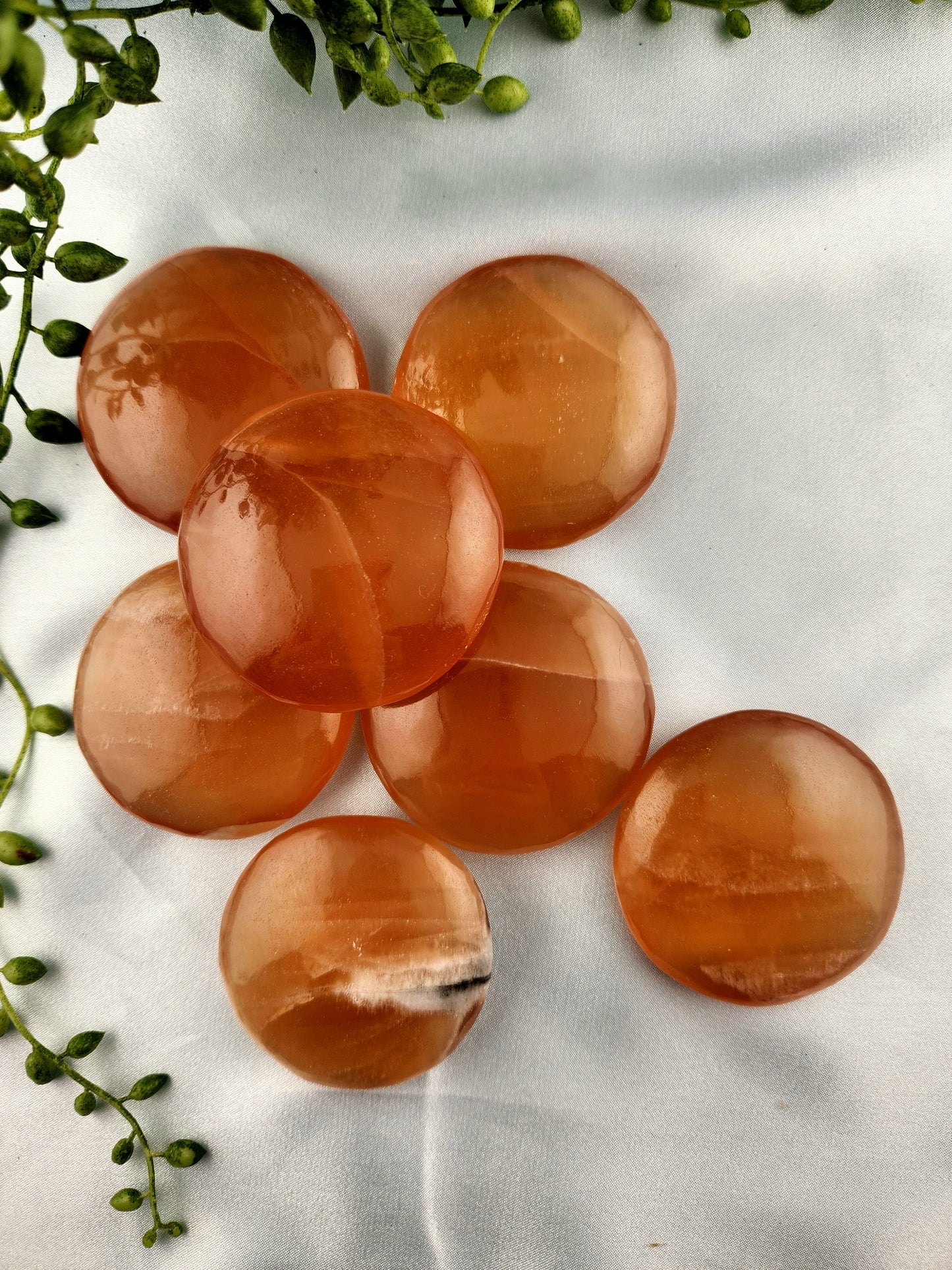 Honey Calcite Flat Stone