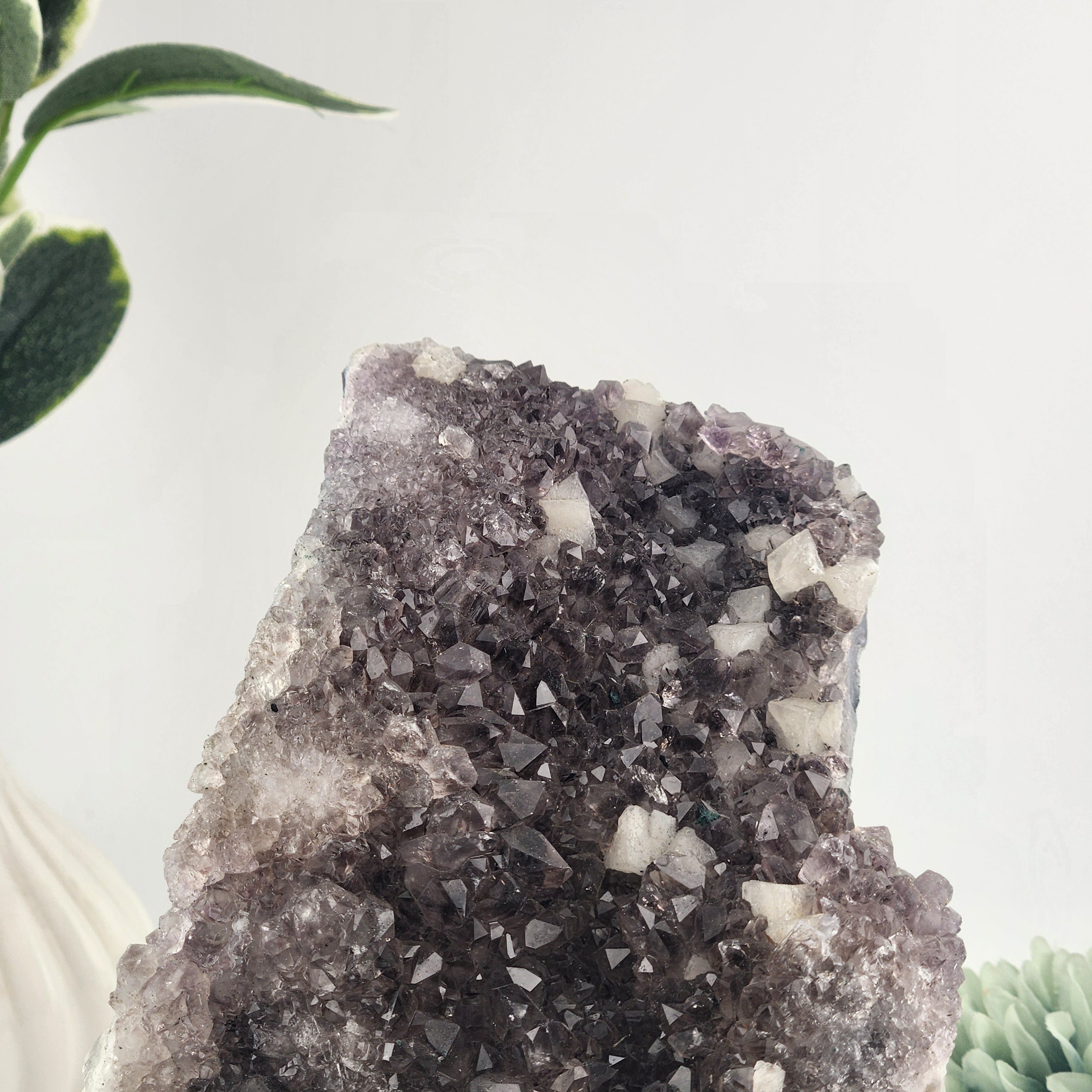 Amethyst With Calcite Inclusions